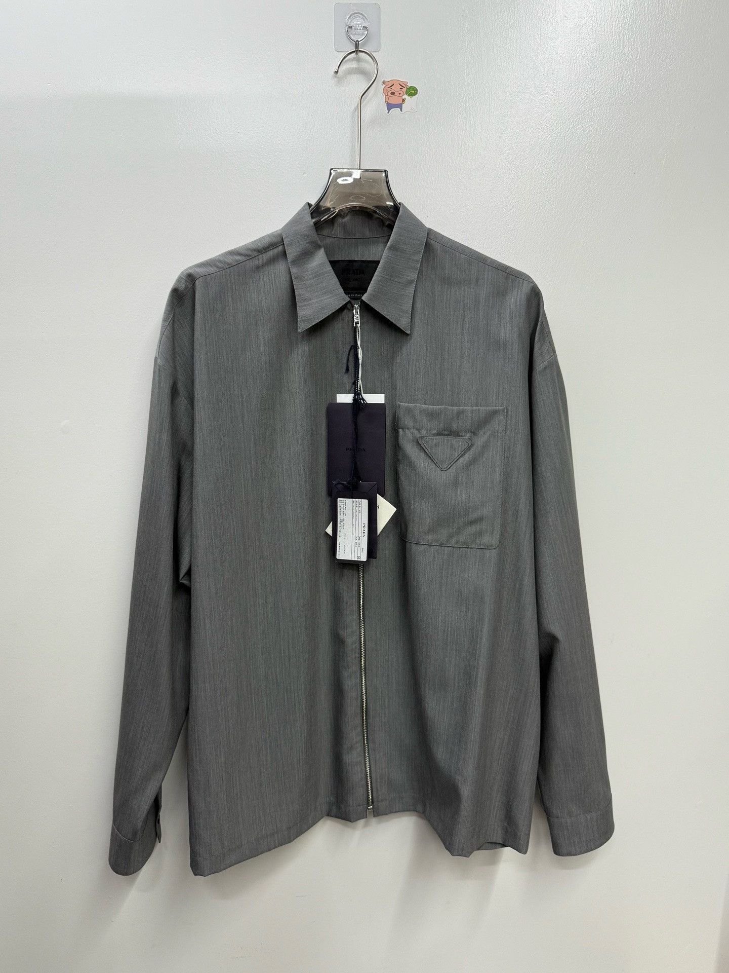 Prada Prada Wool Gray Light Jacket L Men Size US L / EU 52-54 / 3 - 1 Thumbnail