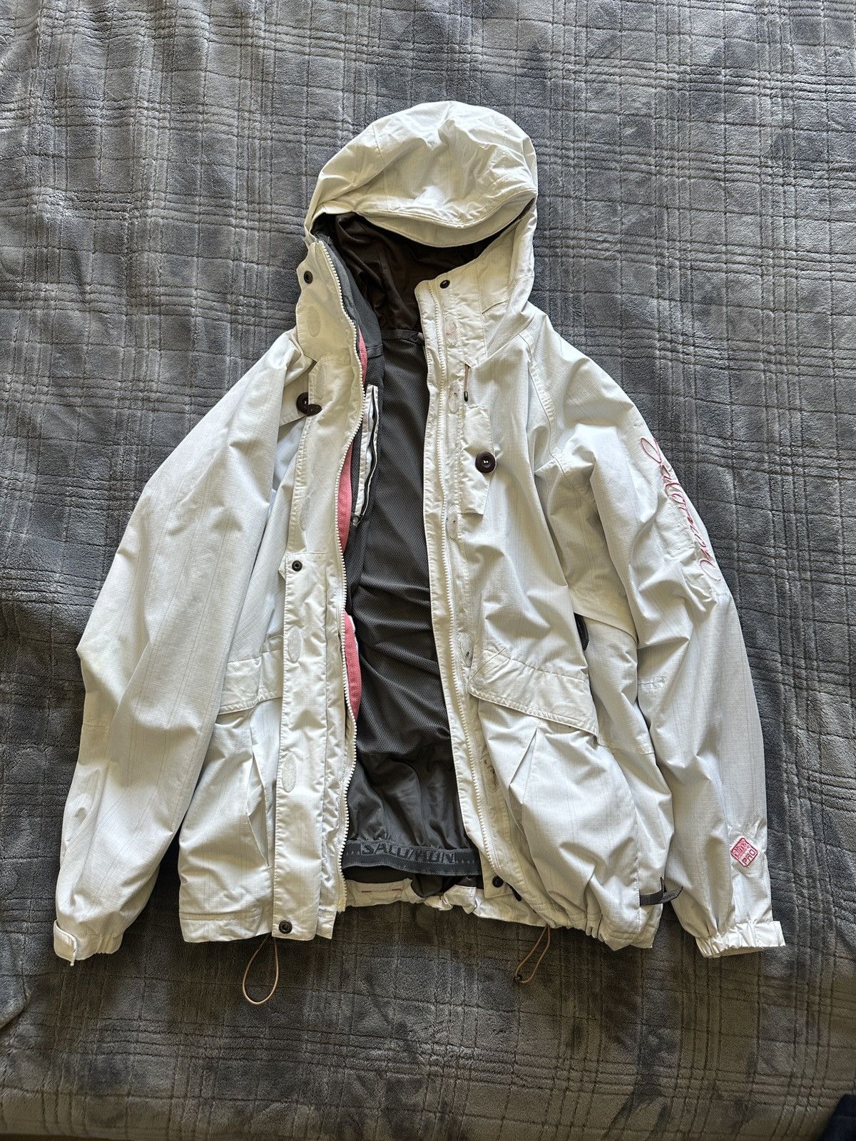 Salomon Vintage Salomon Clima Pro Ski Jacket Gorpcore Waterproof Size XL / US 12-14 / IT 48-50 - 2 Thumbnail