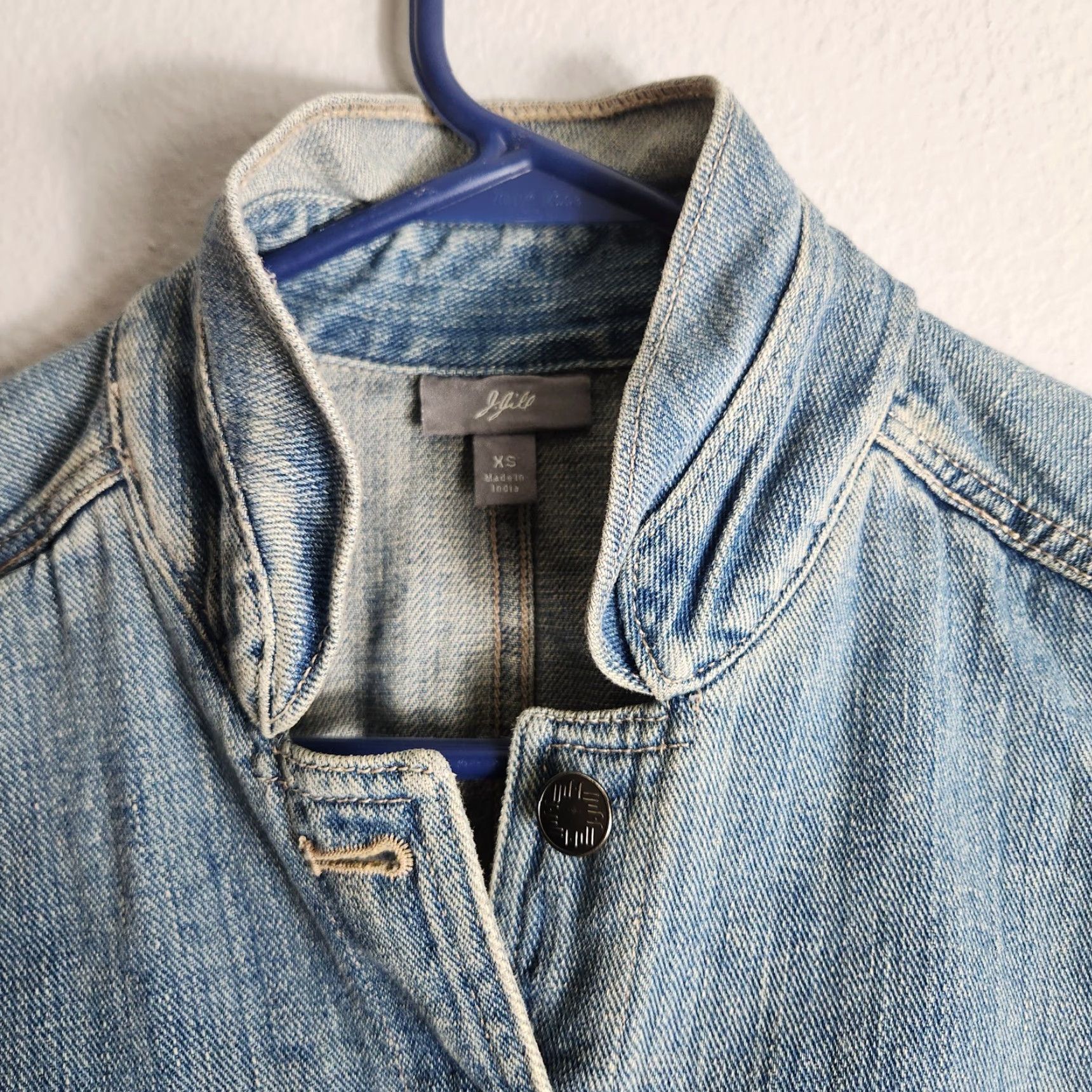 J. Jill VINTAGE J. Jill Womens Jacket Denim Medium Wash XS Regular Short Sleeve Size 26" / US 2 / IT 38 - 4 Thumbnail