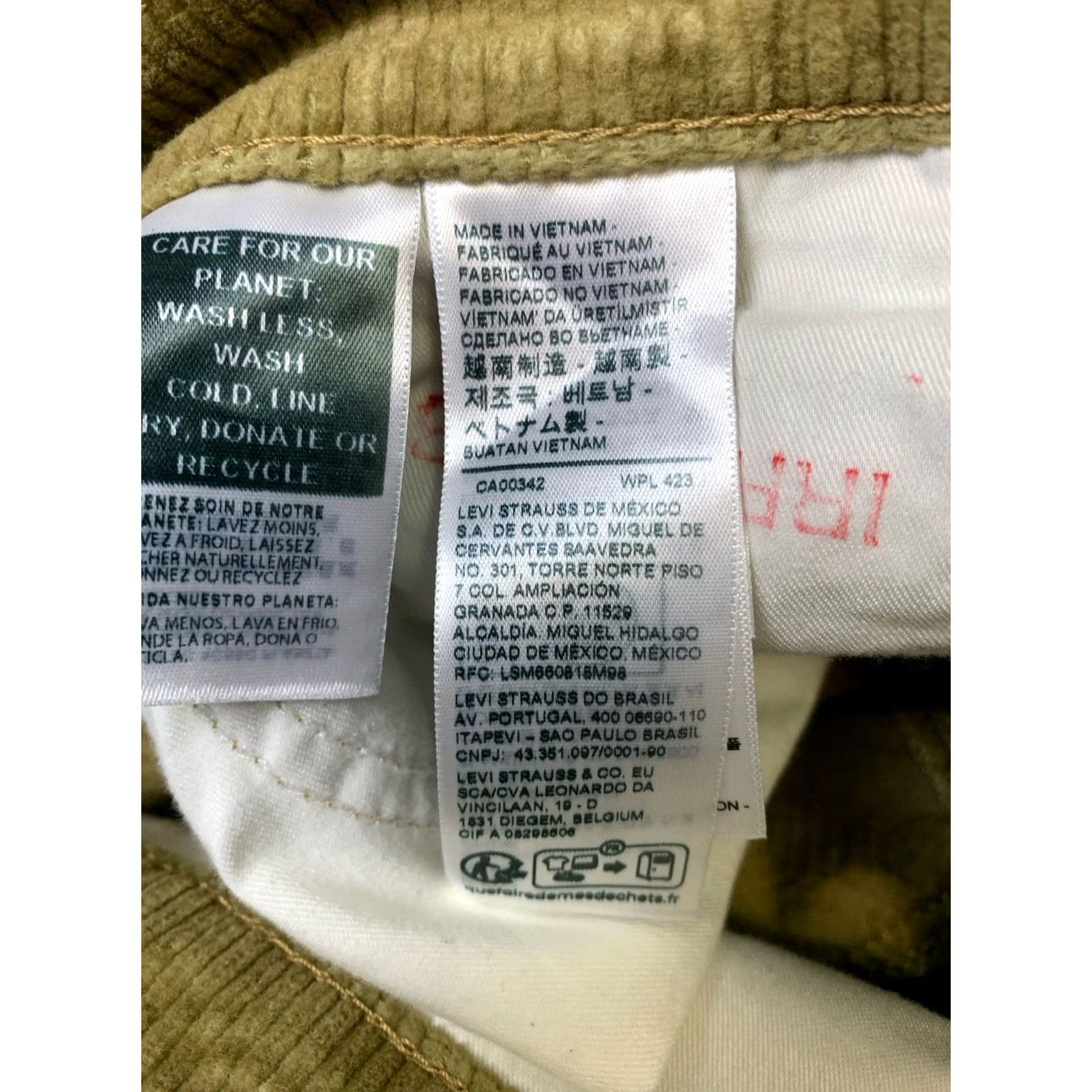 Levi's Levi's 311 Shaping Skinny Corduroy Pants Woman's 29X30 Brown Regular 90s City Hippie Retro Casual Travel Womens Size 29" - 6 Thumbnail