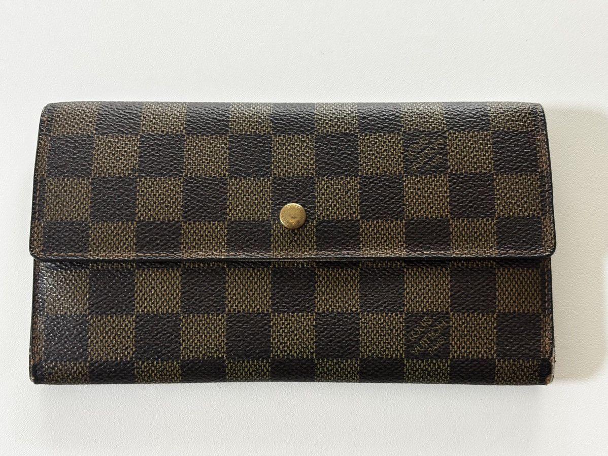 Louis Vuitton Louis Vuitton Damier Ebene Long Wallet Brown Wallet Size ONE SIZE - 1 Thumbnail