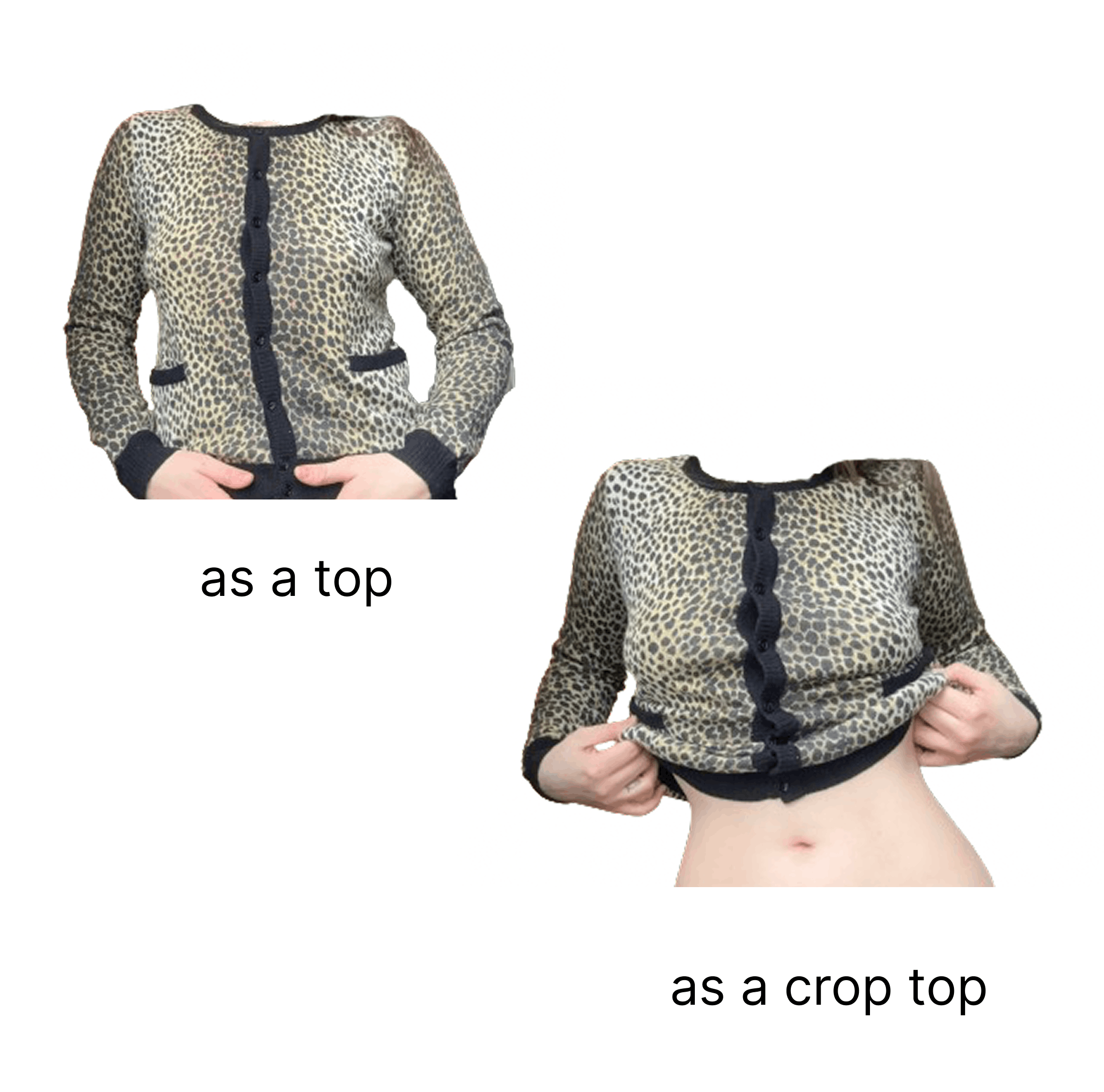 Dolce & Gabbana D&G Junior Leopard Cashmere Cardigan (Fits XS–S Women) Size XS / US 0-2 / IT 36-38 - 2 Thumbnail