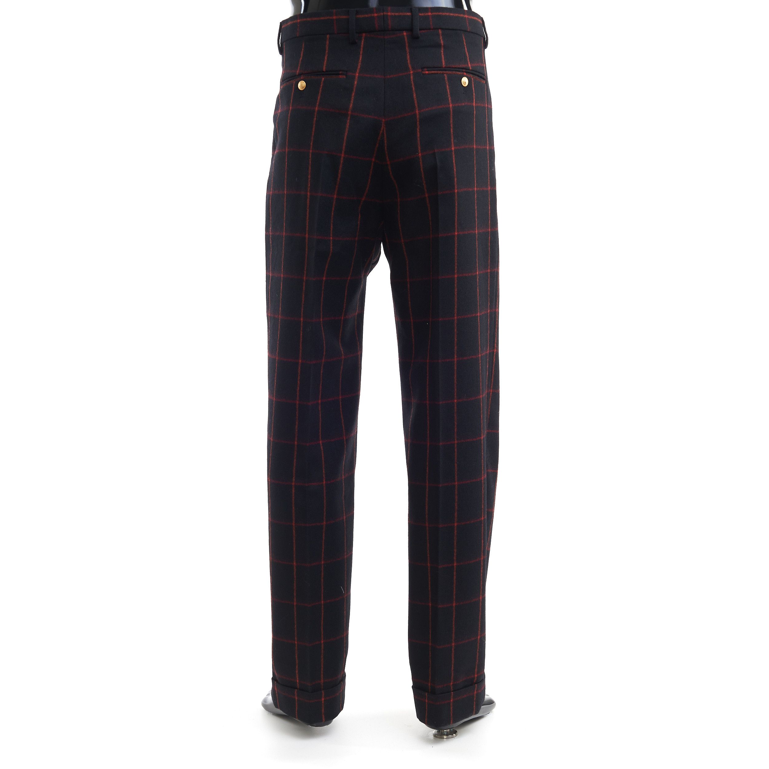 Gucci Check Wool Trouser In Black And Red Size US 32 / EU 48 - 5 Thumbnail