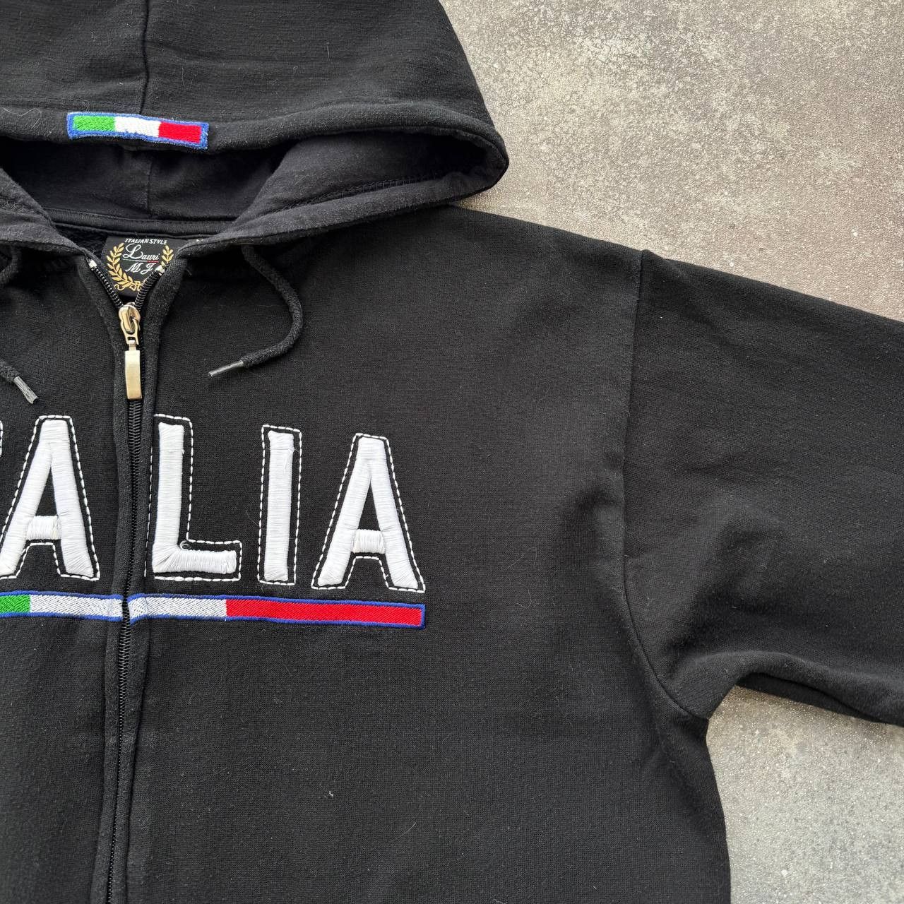 20471120 × Japanese Brand Italia Y2K Vintage Faded Zip Hoodie Size M / US 6-8 / IT 42-44 - 4 Thumbnail