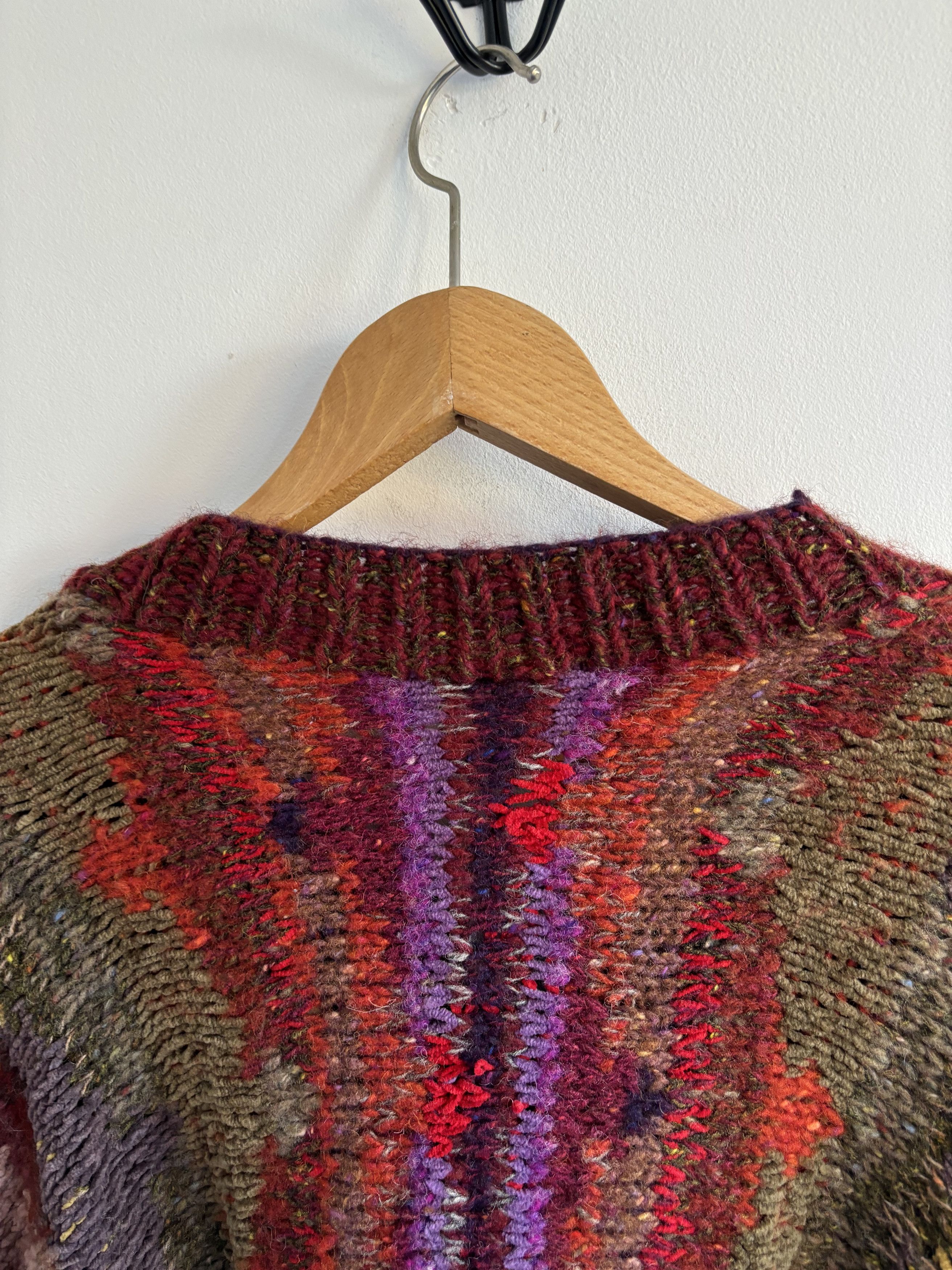 Handmade Knitted Oversized Gradient Cardigan Size US XL / EU 56 / 4 - 9 Thumbnail
