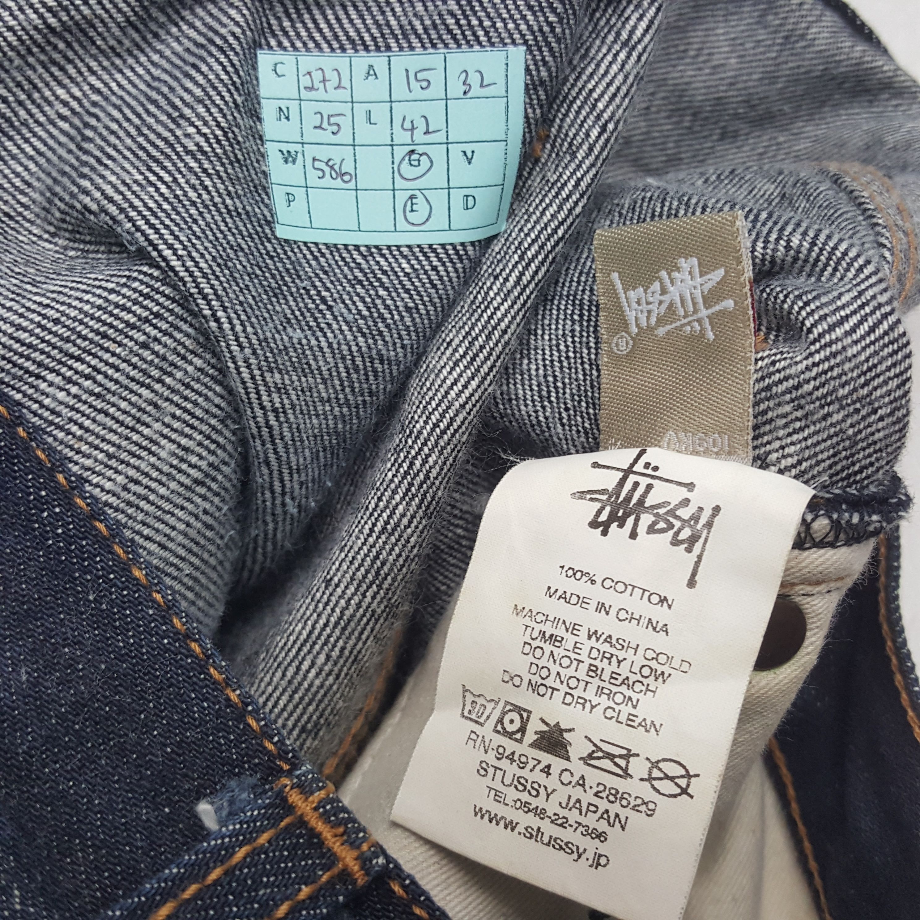 Stussy × Vintage Vintage Stussy USA Custom Art Logo Denim Jeans Size US 30 / EU 46 - 9 Thumbnail