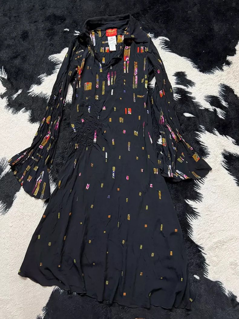 Kenzo Kenzo Asymmetric Flare Sleeve Dress - dmc Size US 34 / EU 50 - 1 Thumbnail