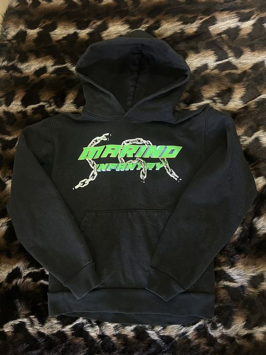 Vintage Marino Infantry Hoodie Black/Green | Grailed