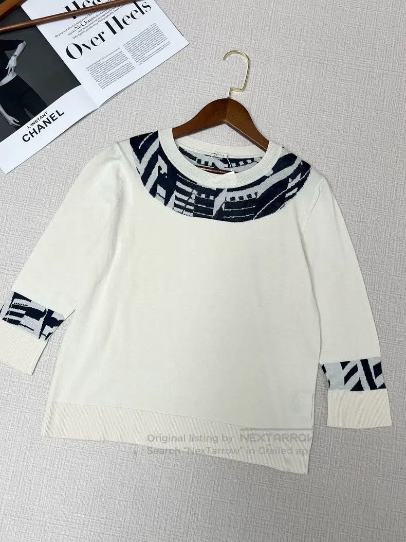 Hermes Hermes Colorblocked Knit Top Size XS / US 0-2 / IT 36-38 - 2 Thumbnail