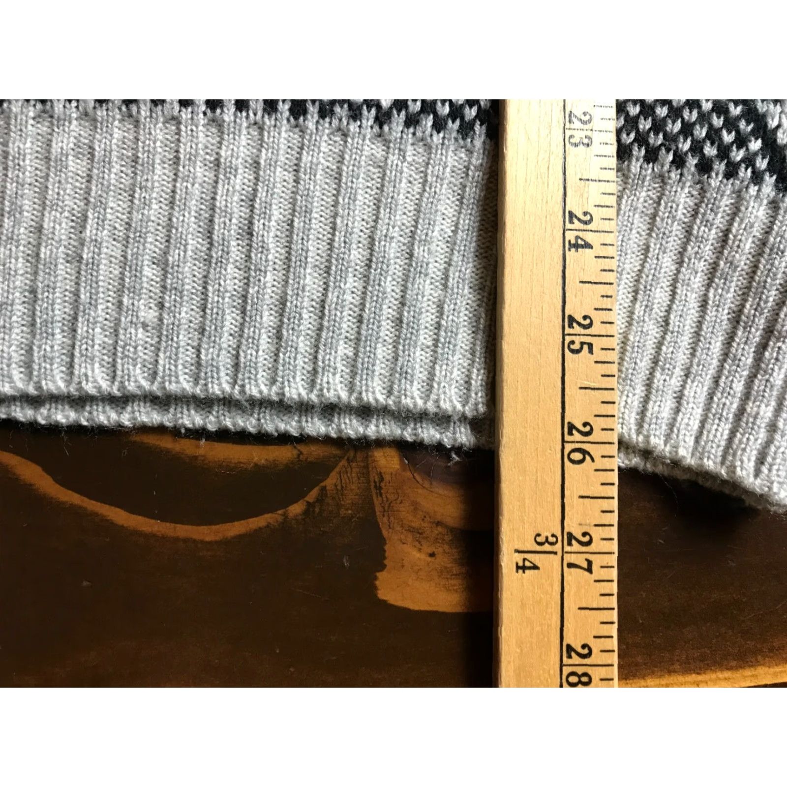 Vintage Chart Well Sweater Men's Size Large Gray Black Geometric Vintage Pullover Size US L / EU 52-54 / 3 - 5 Thumbnail