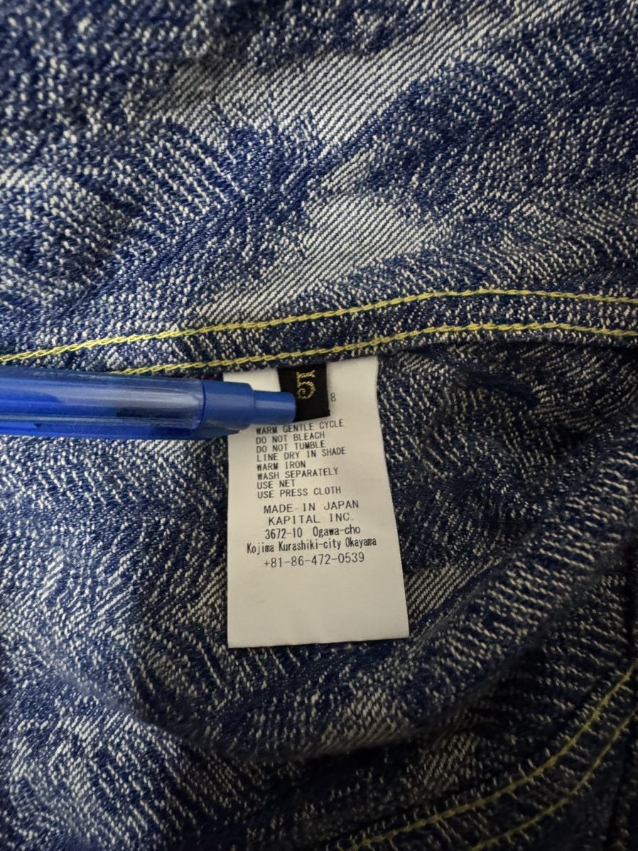 Kapital Kapital 12oz Magpie Feather Denim 3rd Jacket Light Indigo Size US XXL / EU 58 / 5 - 6 Thumbnail