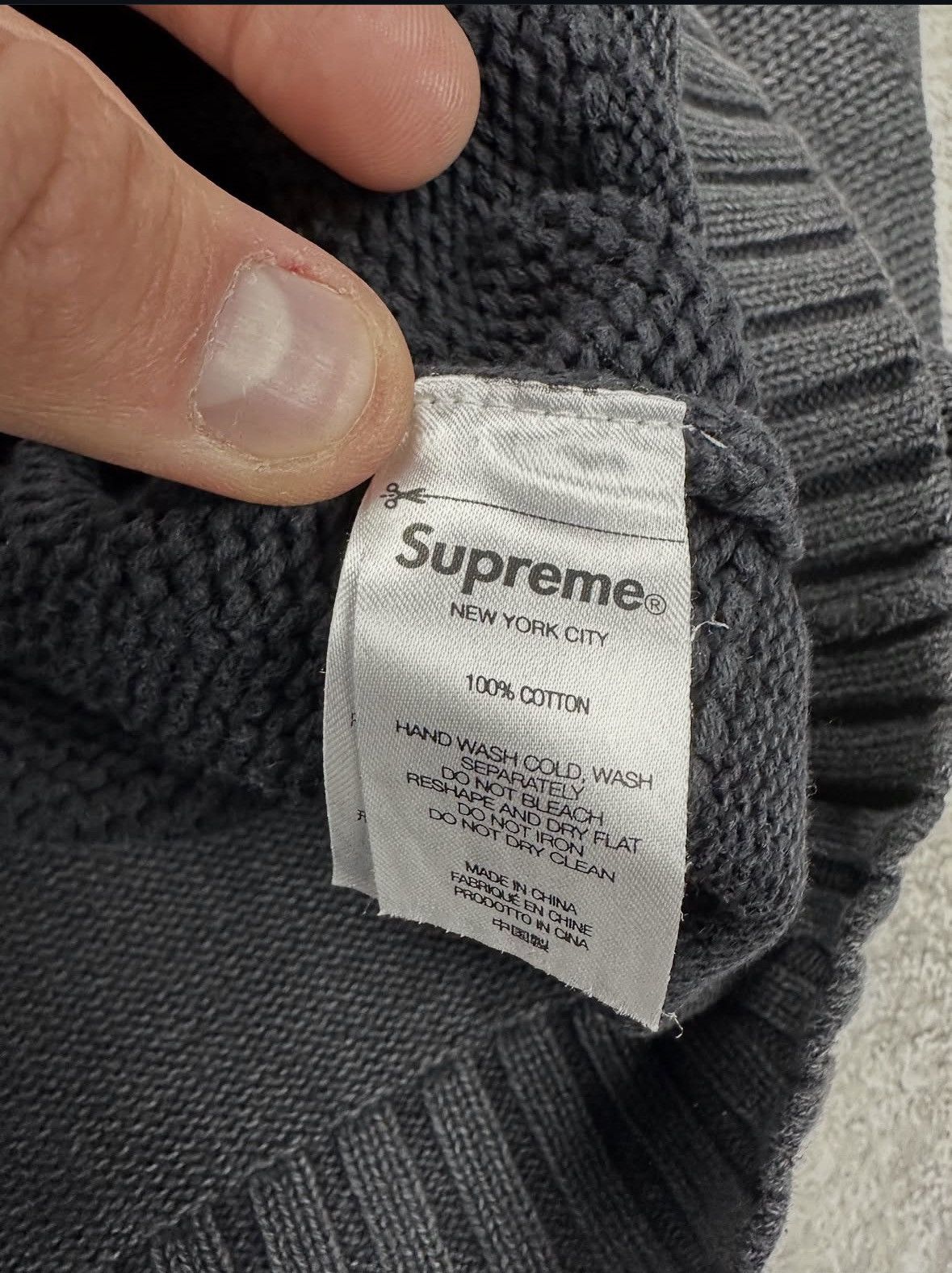 Supreme Supreme garment dyed knitted sweater mens grey Size US M / EU 48-50 / 2 - 9 Thumbnail