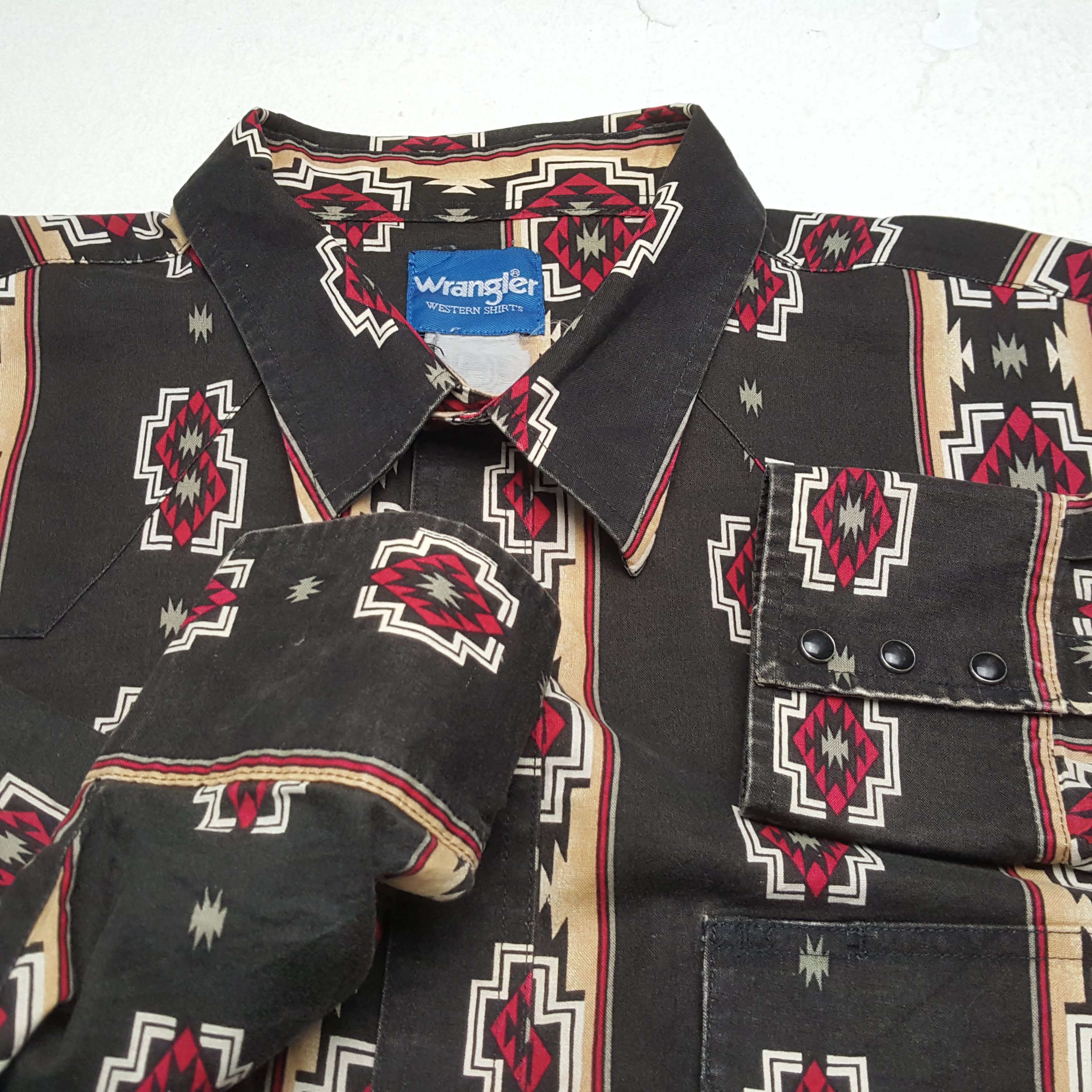 Vintage × Wrangler WRANGLER Rare Classic Fashion Style Shirt Size US XXL / EU 58 / 5 - 7 Thumbnail