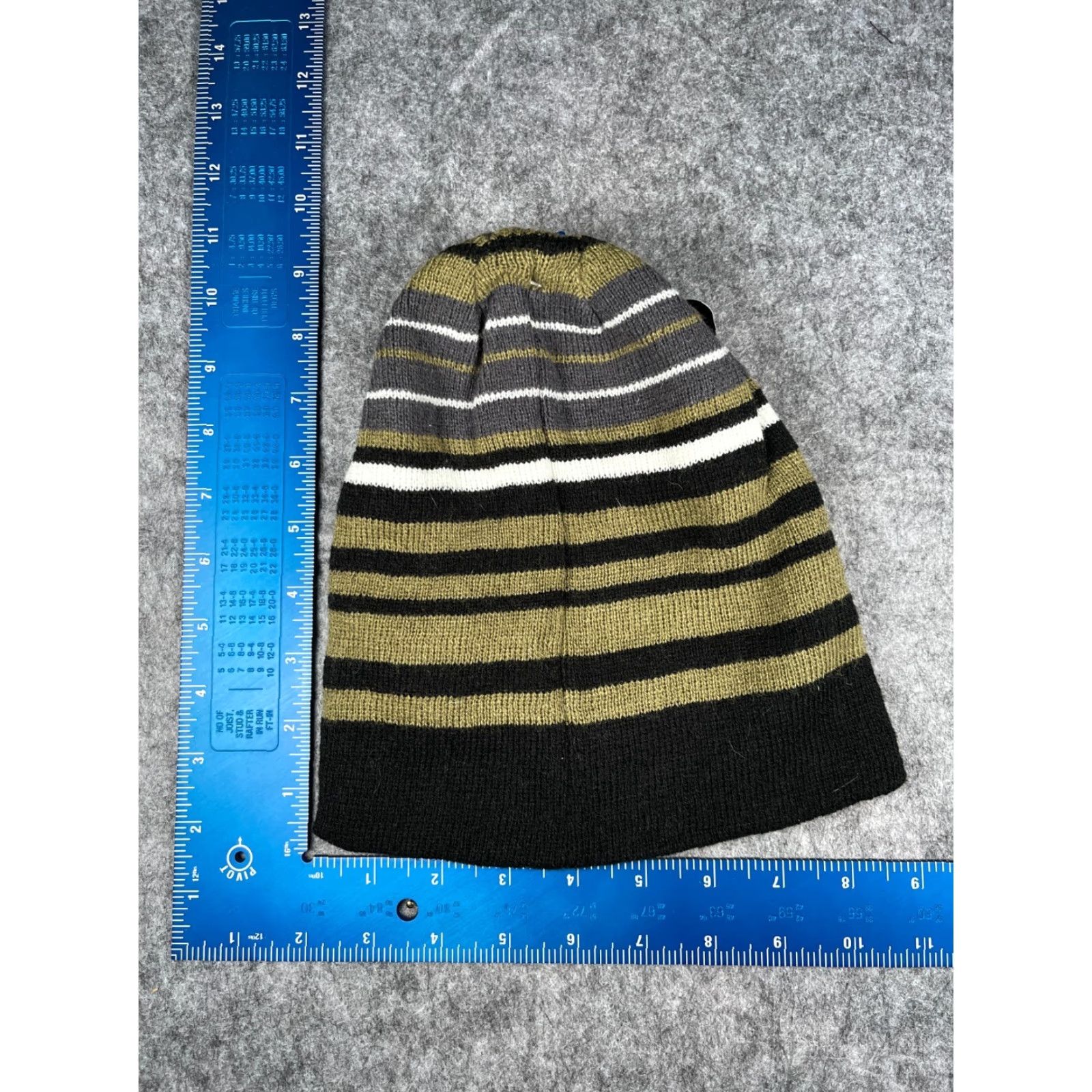 Vintage VINTAGE? (No) Grand Sierra Beanie Toque Men One Size Green Stripe Knit Acrylic Reversible NEW Size ONE SIZE - 3 Thumbnail