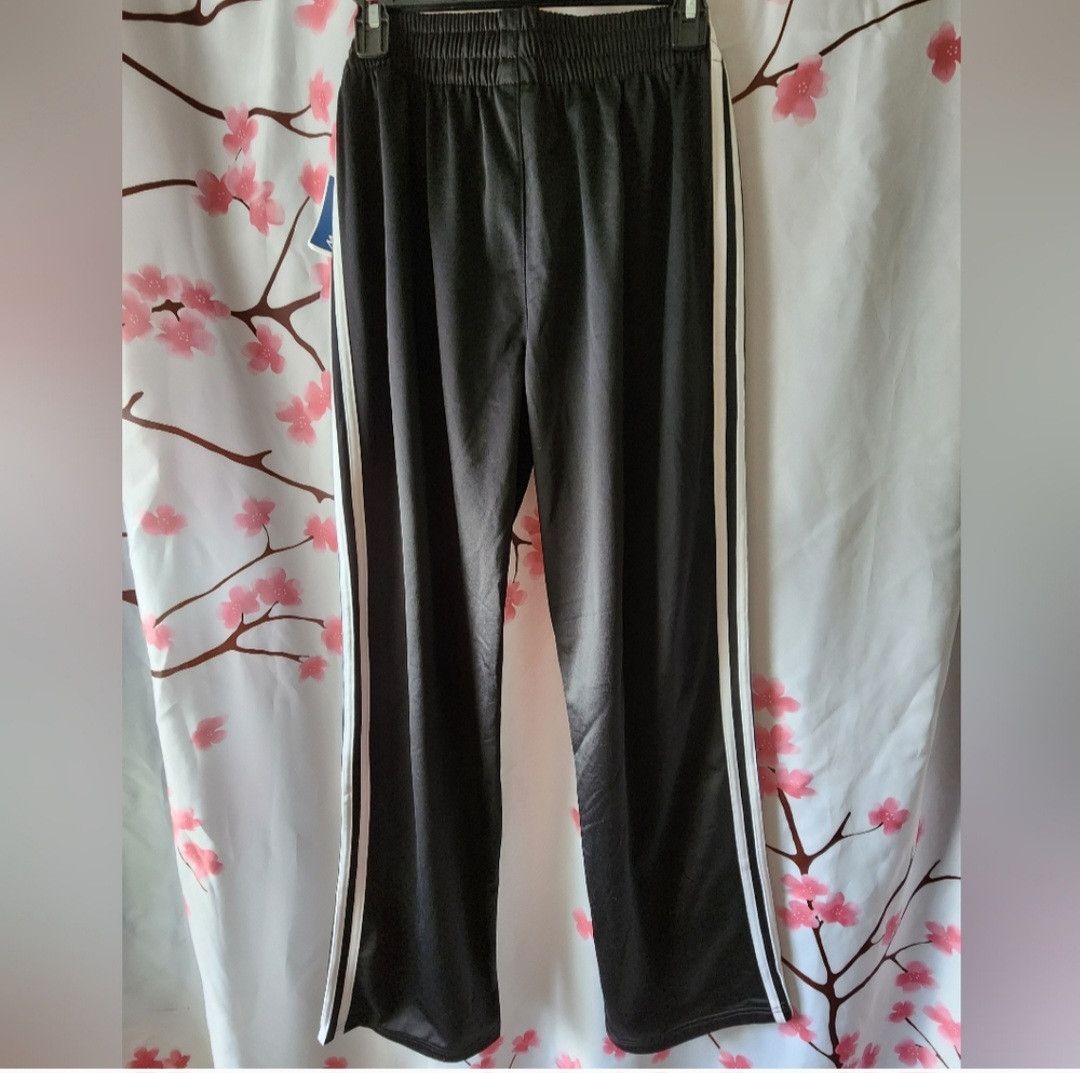 Adidas NWT Adidas Boy's Black White Stripe Athletic Pants XL (18) Size US 26 / EU 42 - 2 Thumbnail