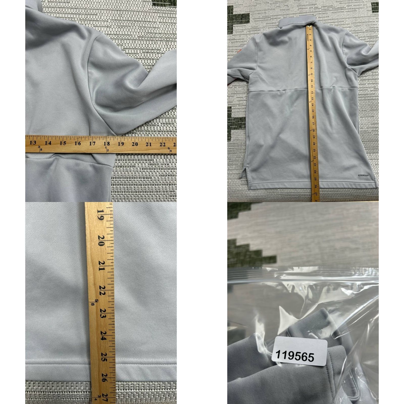 Adidas Adidas Sweatshirt Mens Small Gray Aeroready Bison Logo Fleece Lined Half Zip Size US S / EU 44-46 / 1 - 9 Thumbnail