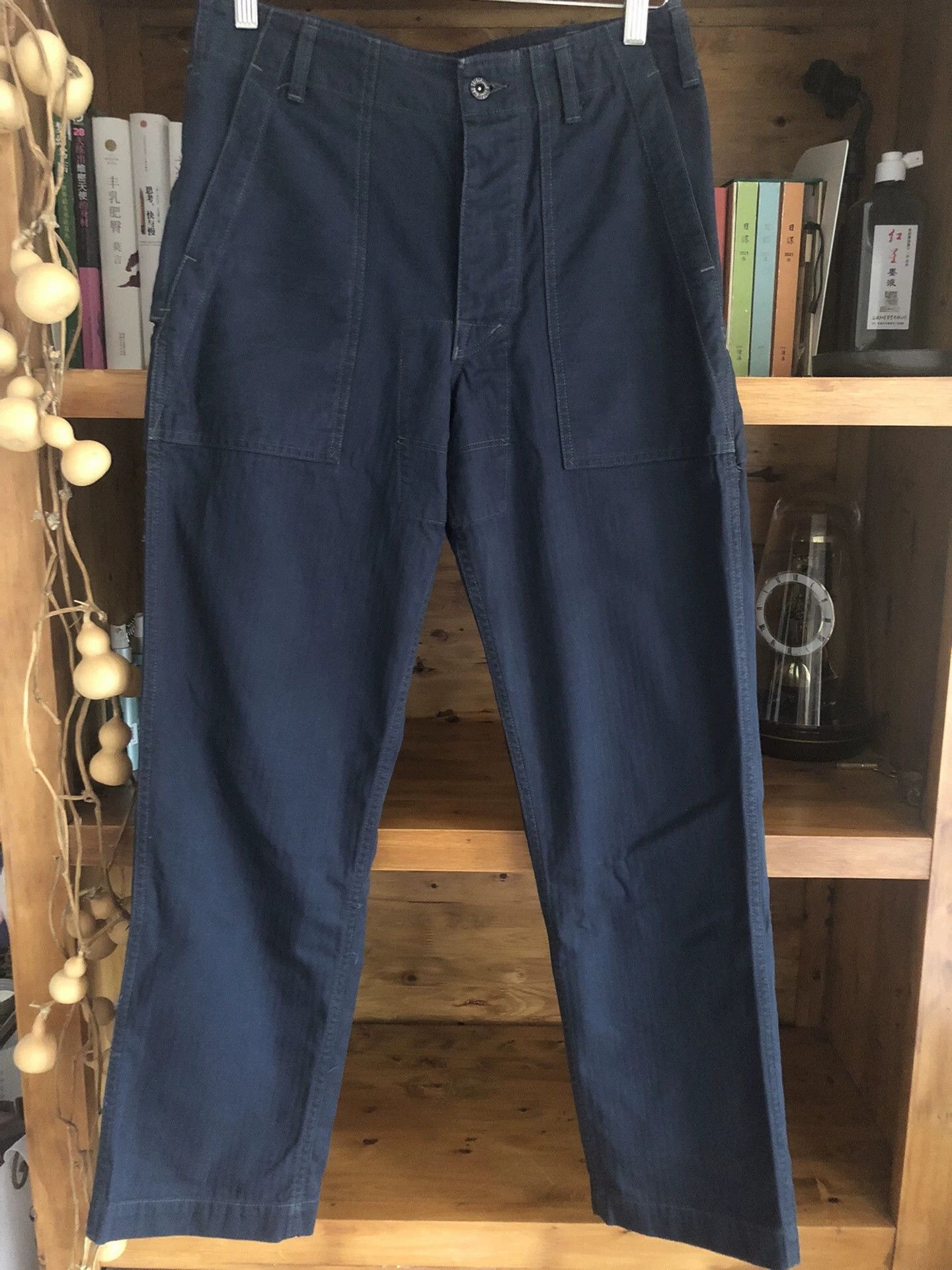 COLIMBO Colimbo Vintage Indigo Herringbone Cargo Pants Size US 30 / EU 46 - 1 Thumbnail