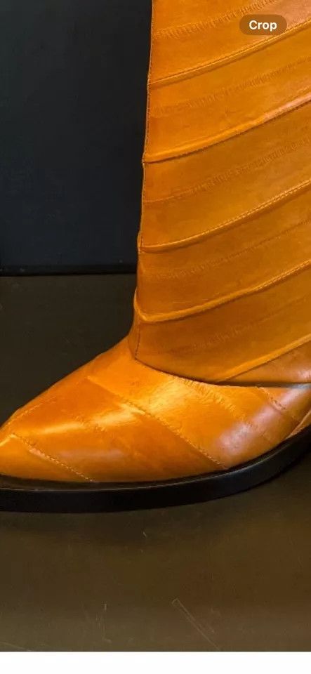 Givenchy o1w1db10325 El Leather Shark Lock Cowboy Boots in Tan Size US 9 / IT 39 - 2 Thumbnail
