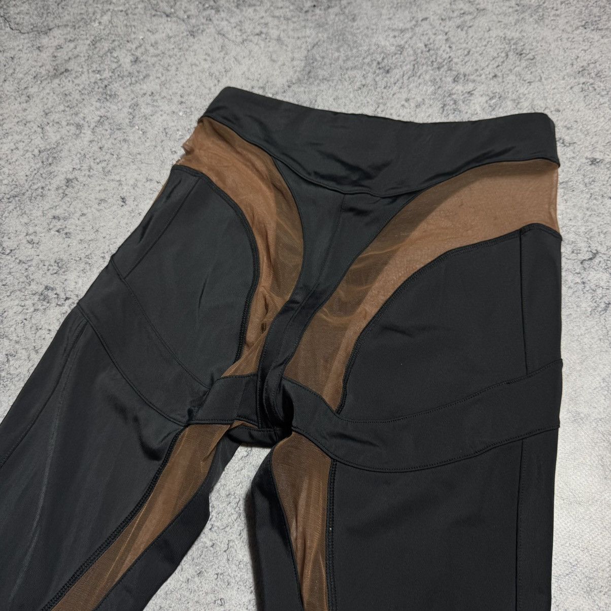 H&M × Mugler Rare Mugler H&M Mesh Panel Stirrup Leggings Size 28" / US 6 / IT 42 - 6 Thumbnail