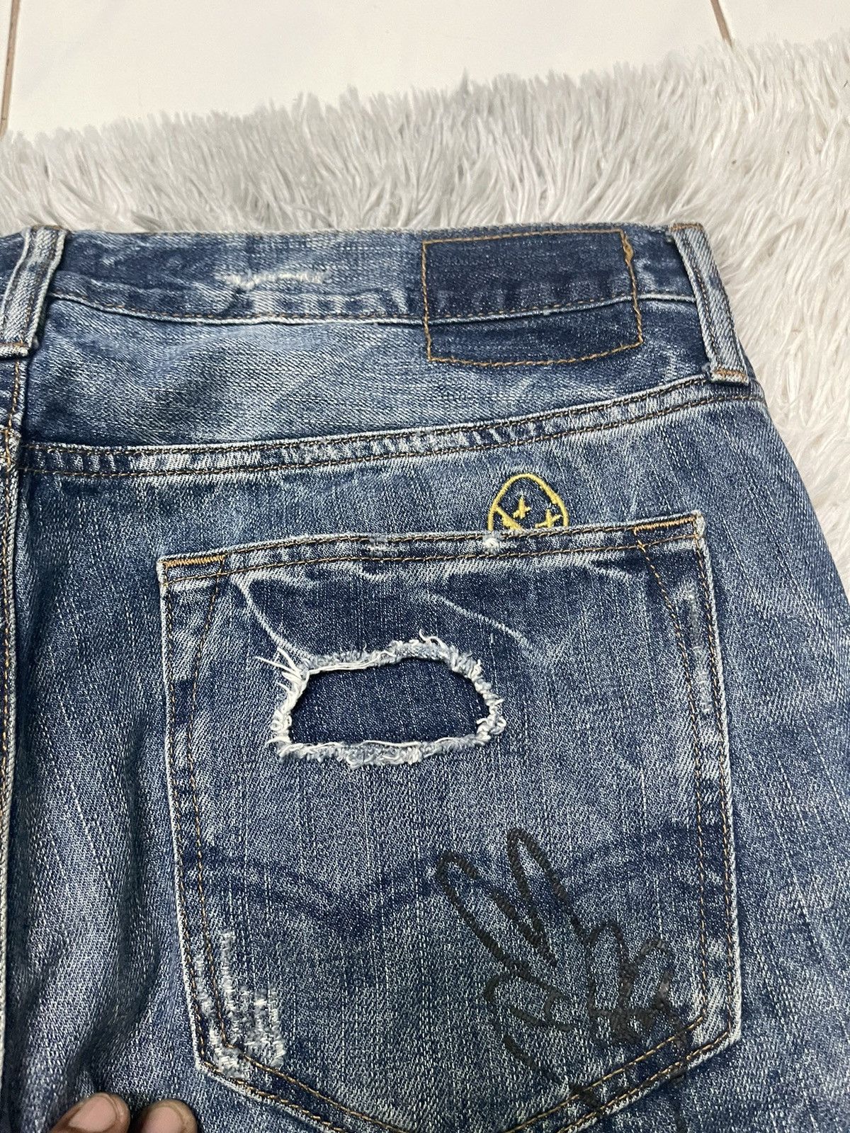 American Eagle Outfitters 2000s AMERICAN EAGLES OUTFITTER RARE DISTRESSED DENIM Size US 33 - 18 Thumbnail