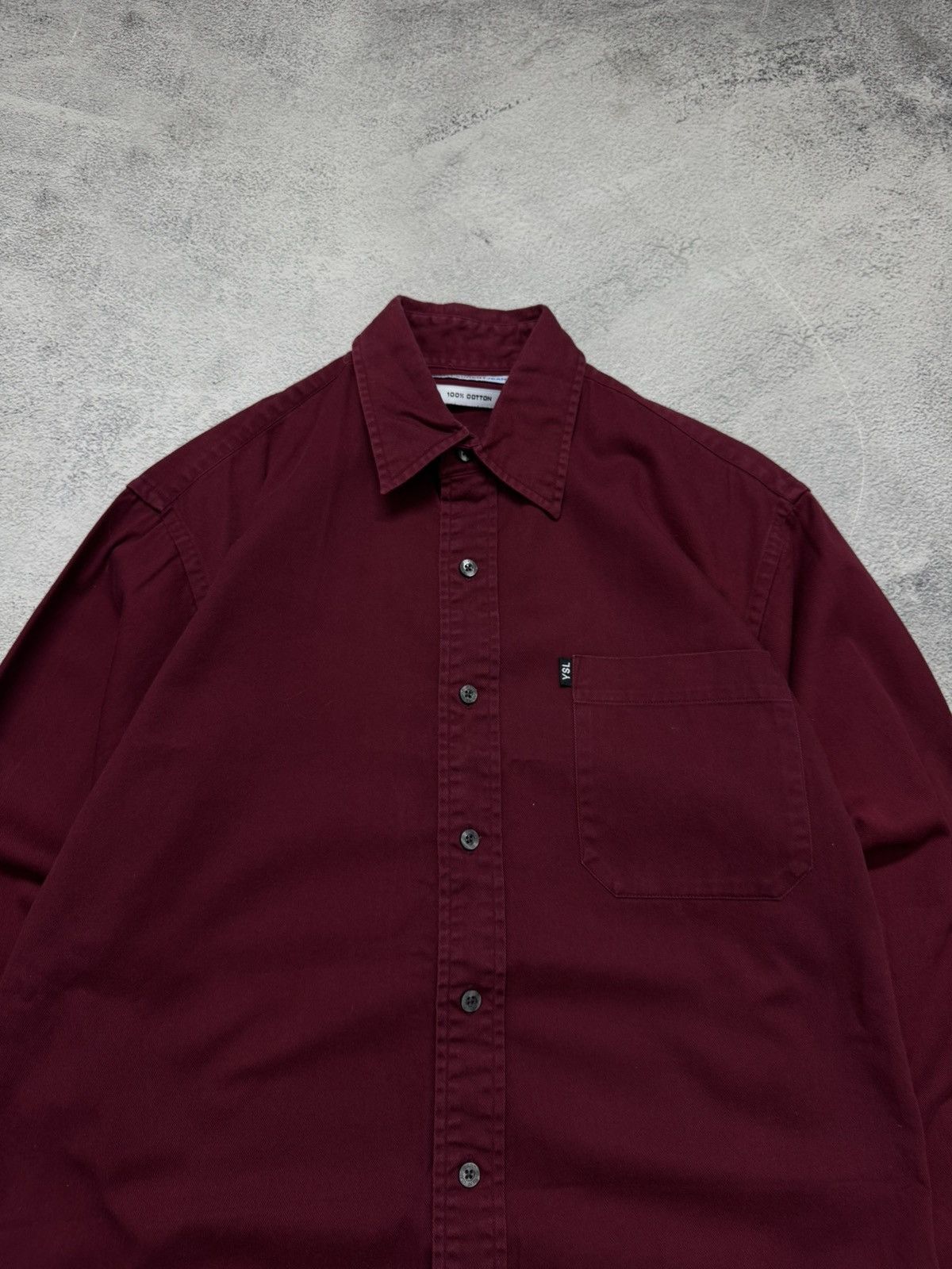 Saint Laurent Paris Vintage Y2k Yves Saint Laurent YSL Oxford Shirt 00’s Size US M / EU 48-50 / 2 - 4 Thumbnail