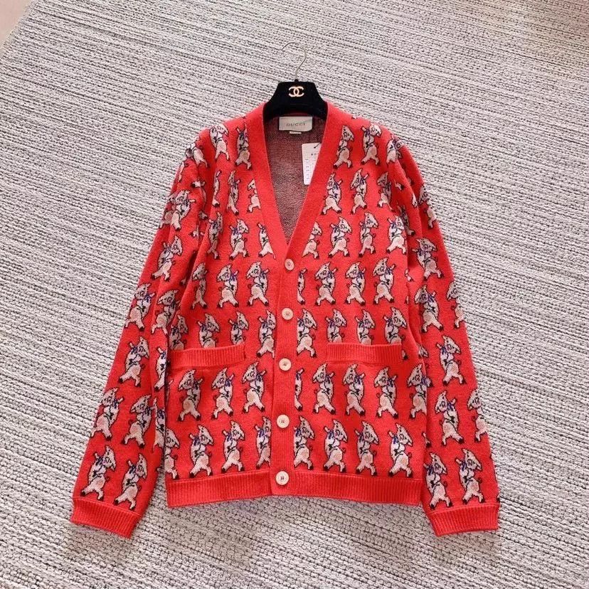 Gucci Gucci all-over pig print knit men‘s cardigan Size S Size US S / EU 44-46 / 1 - 1 Thumbnail
