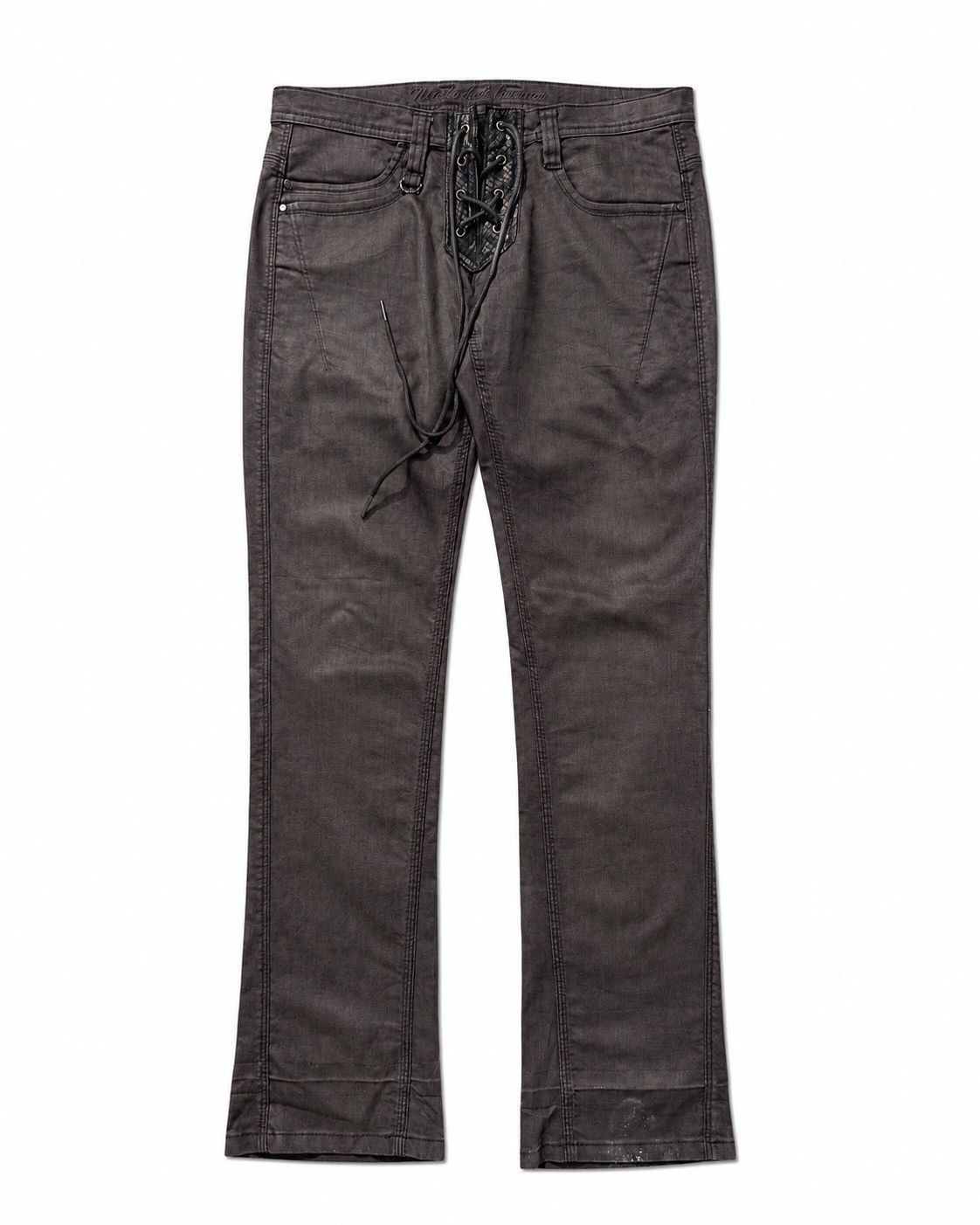Japanese Brand Nicole Club For Men lace up flare jeans Size US 29 - 1 Thumbnail