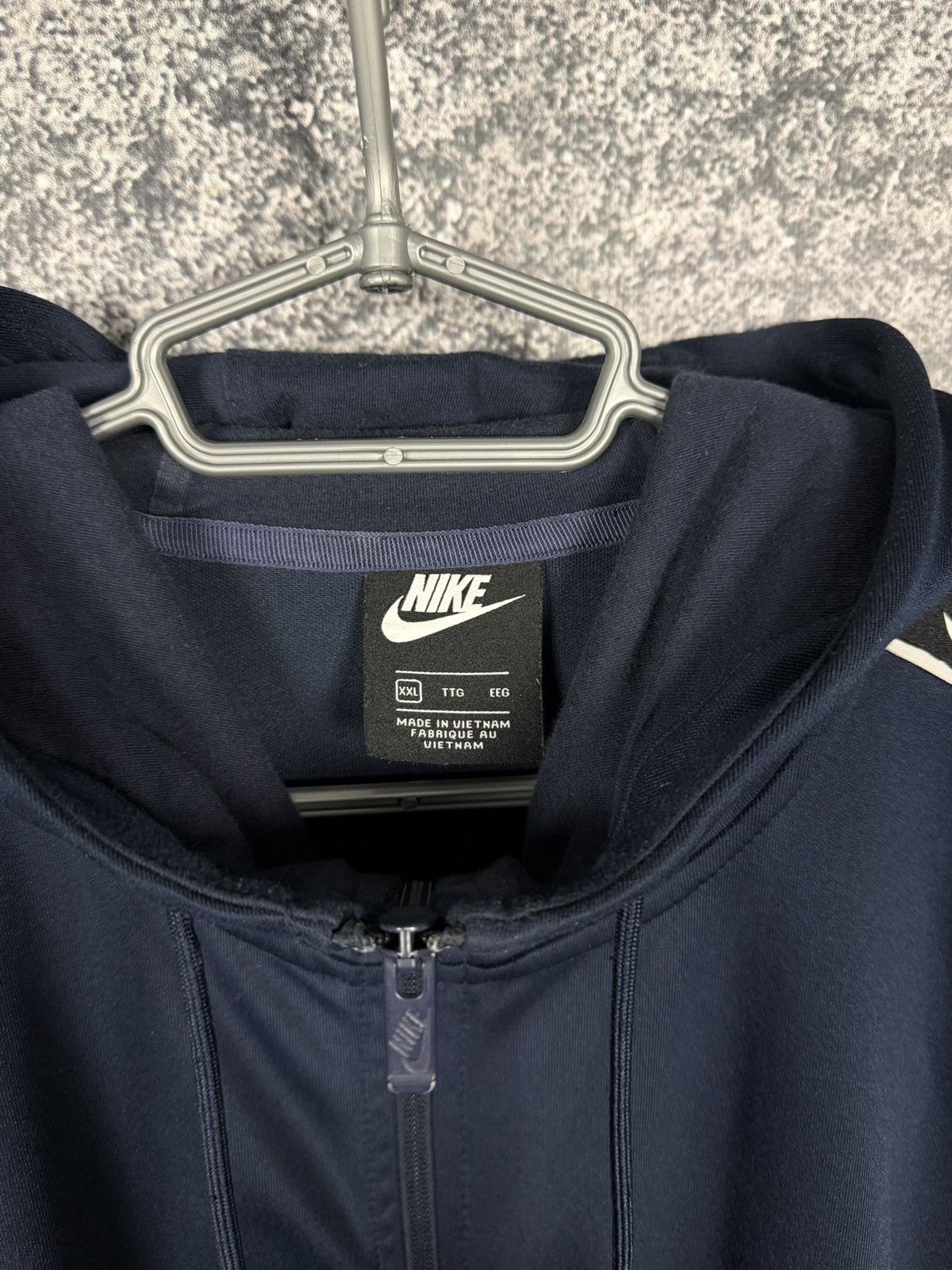 Nike Nike Swoosh Tape Full Zip Hoodie Sportswear Navy Blue XL Size US XL / EU 56 / 4 - 7 Thumbnail