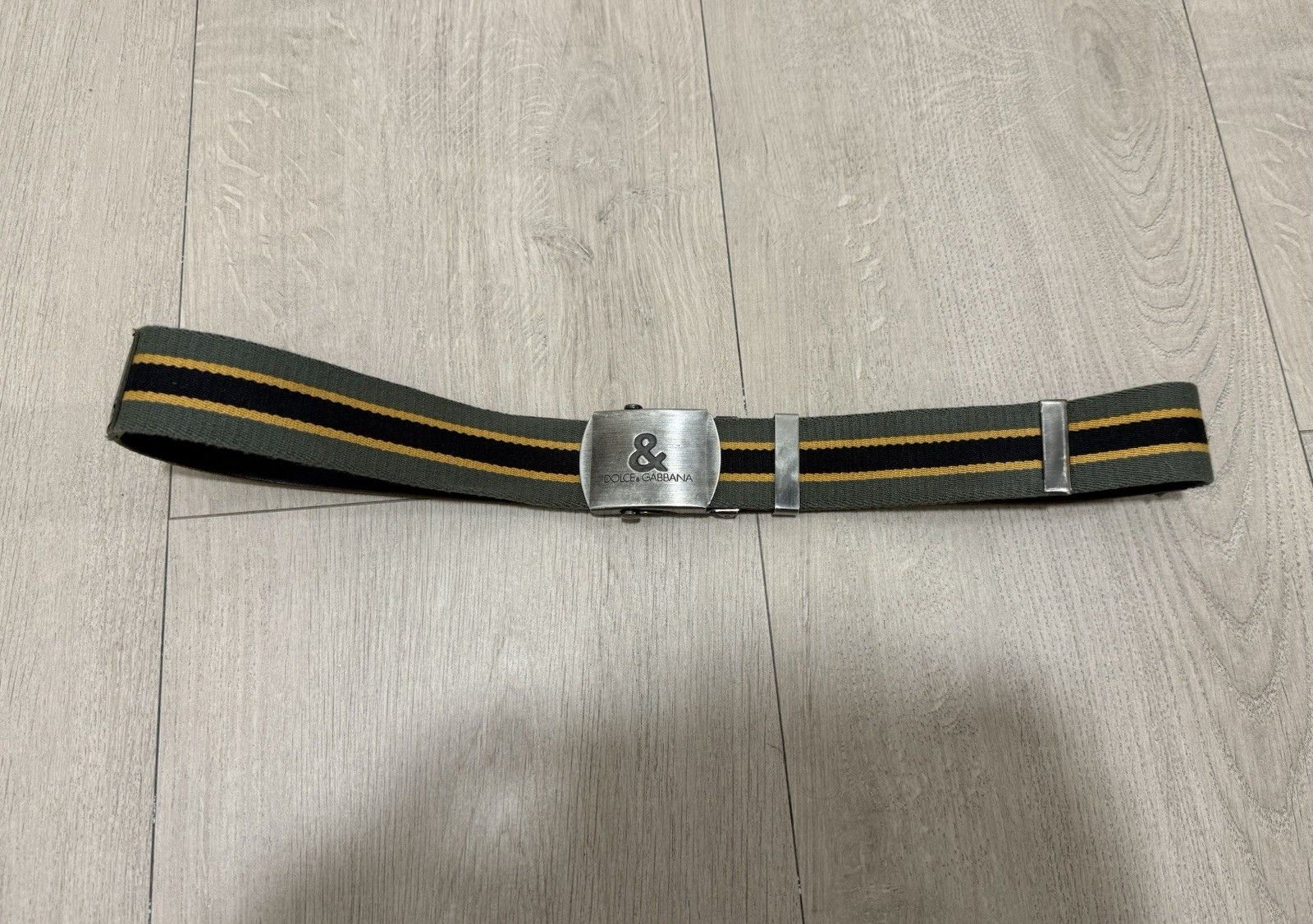 Dolce & Gabbana Vintage D&G Dolce & Gabba 2000s Mens Cotton Leather Belt y2k Size 34 - 3 Thumbnail