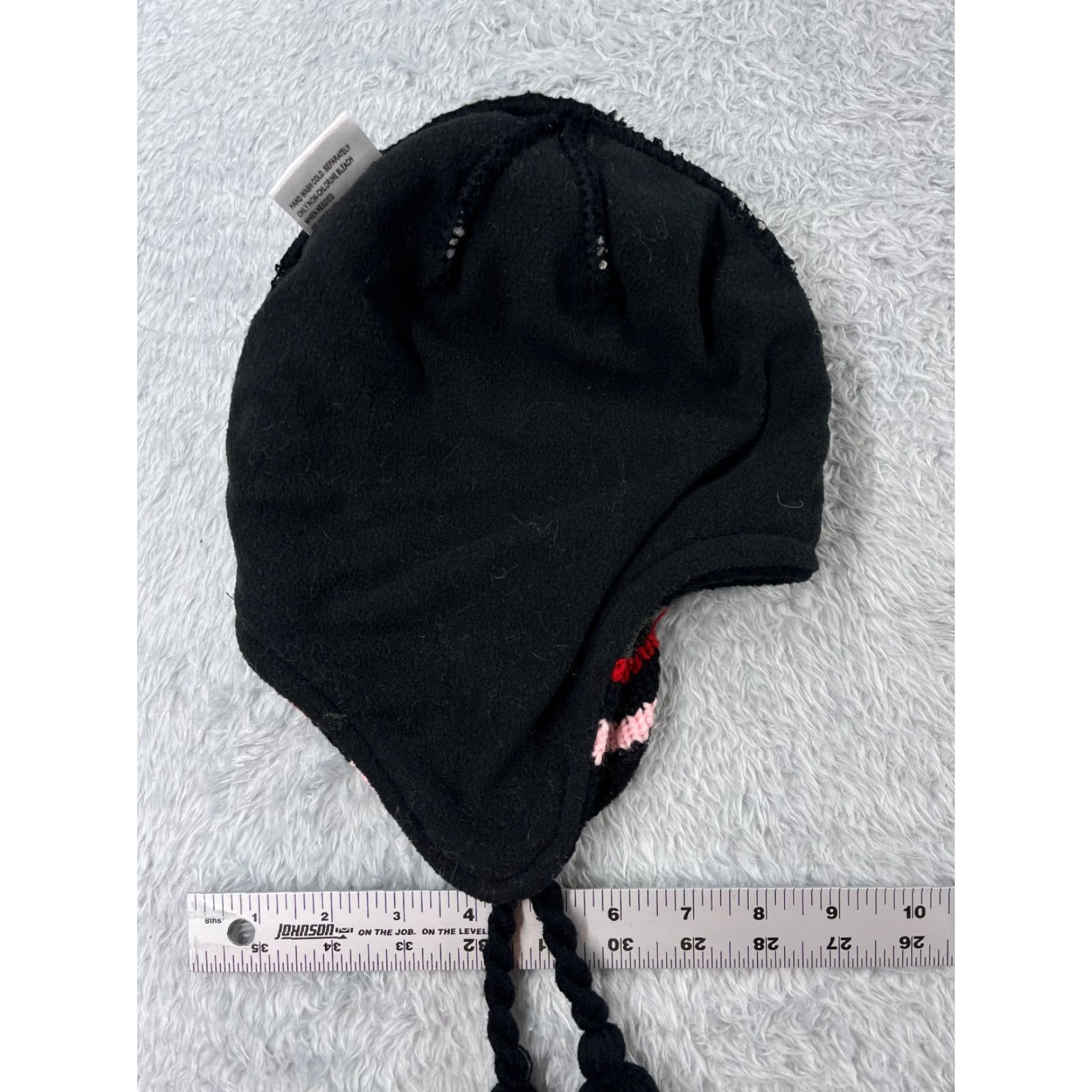 Pinko Accessory Network Beanie Toque Adult OS Red Pink Striped Ear Flaps Acrylic Poly Size ONE SIZE - 7 Thumbnail