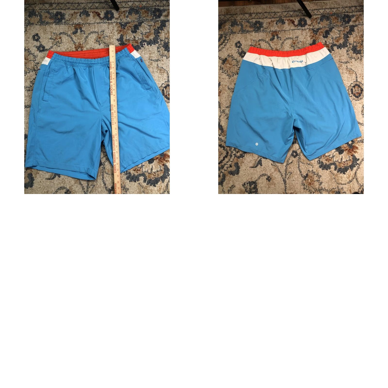 Vintage Birddogs Shorts Mens 2XL Blue Lined Stretch 9 Inseam Elastic Waist Athletic Size US 39 - 8 Thumbnail