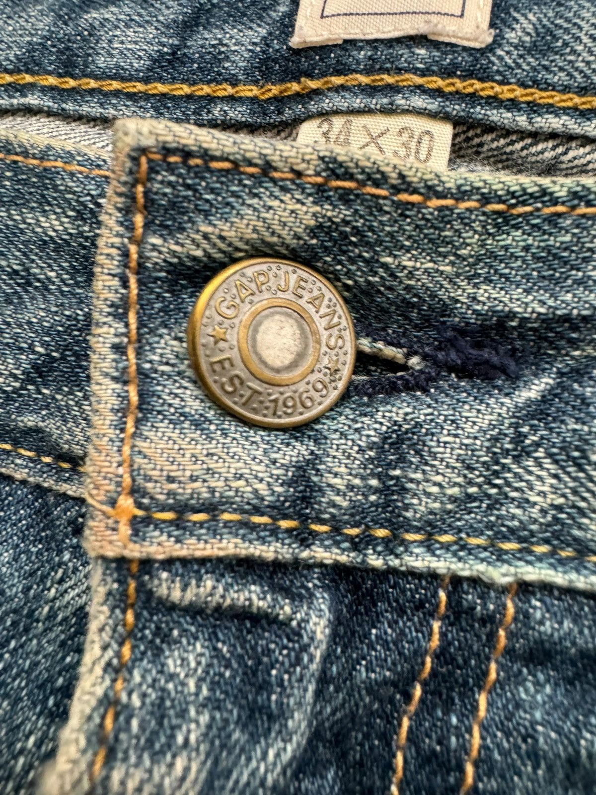Gap 💸LASTDROP💸 Vintage Gap 1969 Blue Faded Distressed Jeans Size US 35 - 7 Thumbnail