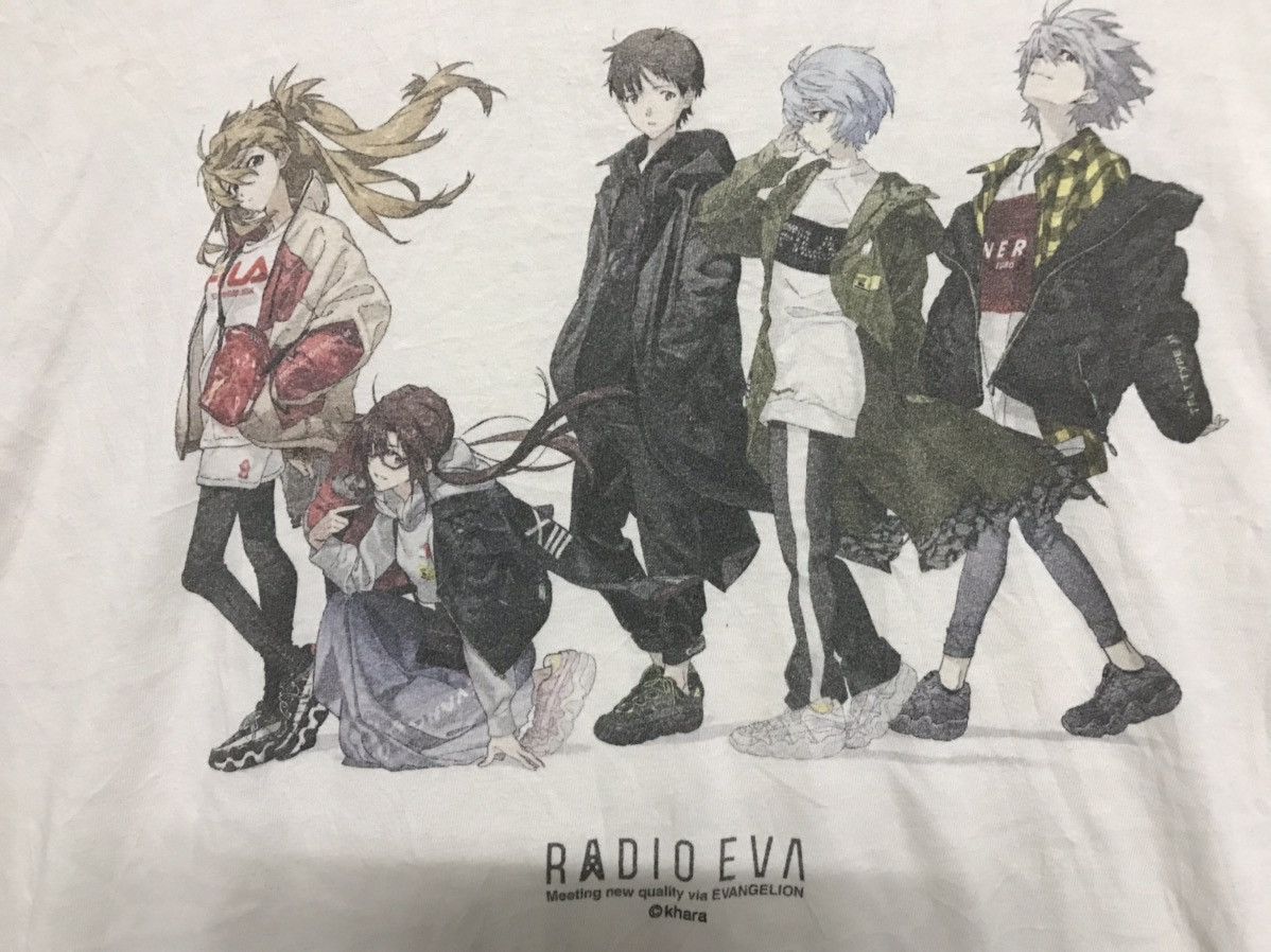 Anime × Japanese Brand Distress Evangelion Radio Eva @ Khara Anime Tshirt Size US L / EU 52-54 / 3 - 4 Thumbnail