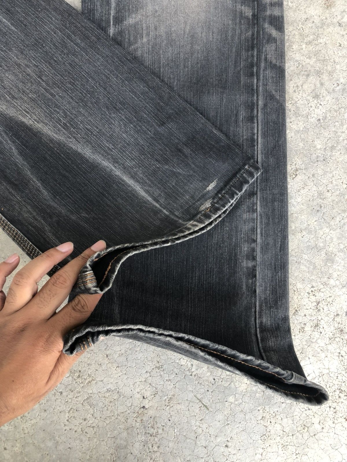 If Six Was Nine Japanese Edwin XV Flared Jeans Distressed Denim Size US 33 - 13 Thumbnail