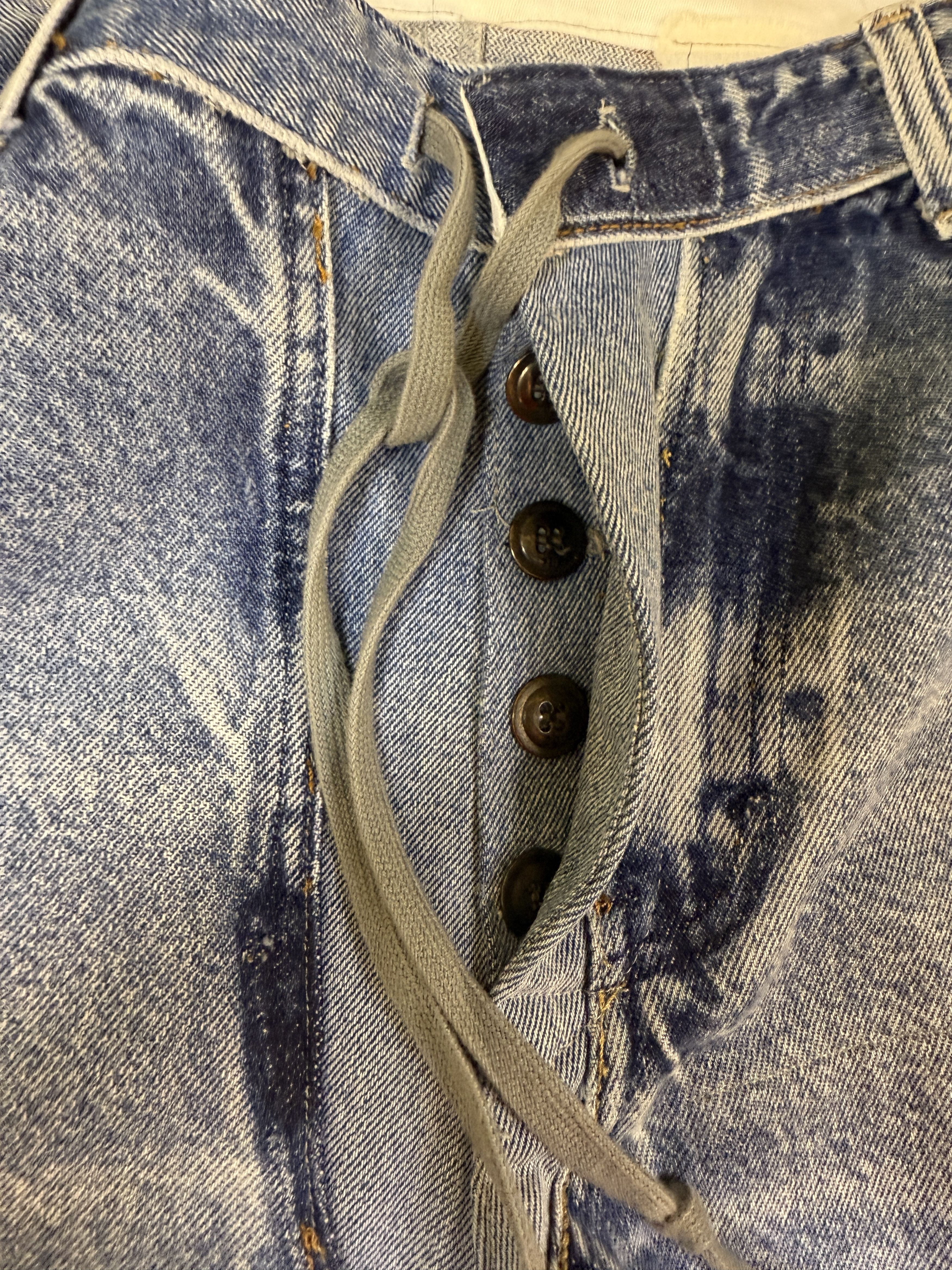 Greg Lauren Greg Lauren Distressed Denim 34 Lounge Pants Size US 38 / EU 54 - 3 Thumbnail