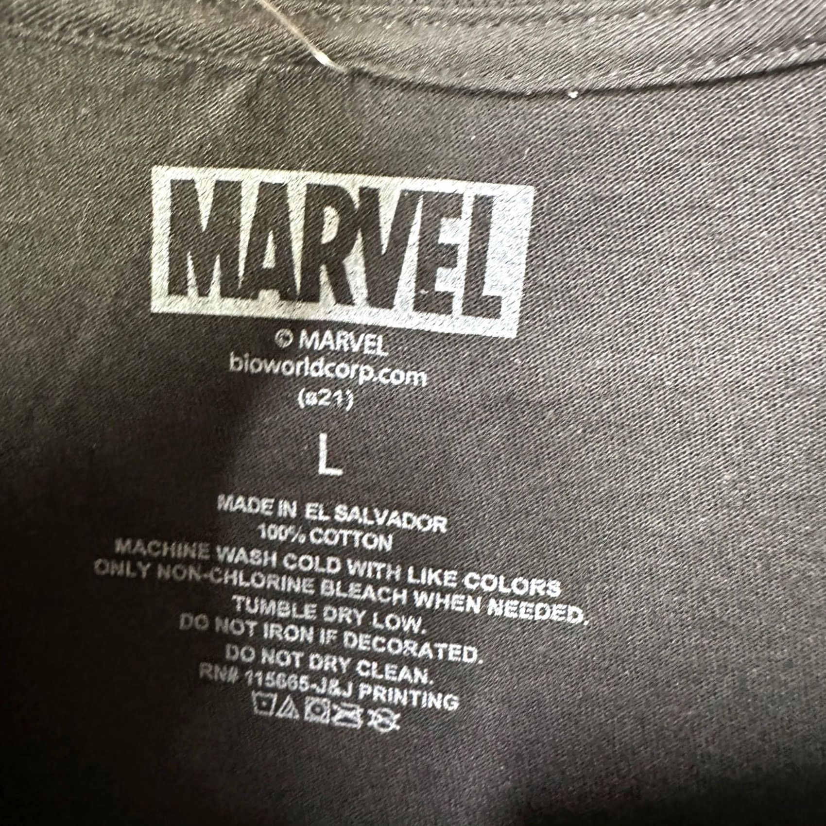 Vintage Marvel Mens Black Graphic Print T-Shirt Large Short Sleeve NEW Size US L / EU 52-54 / 3 - 4 Thumbnail