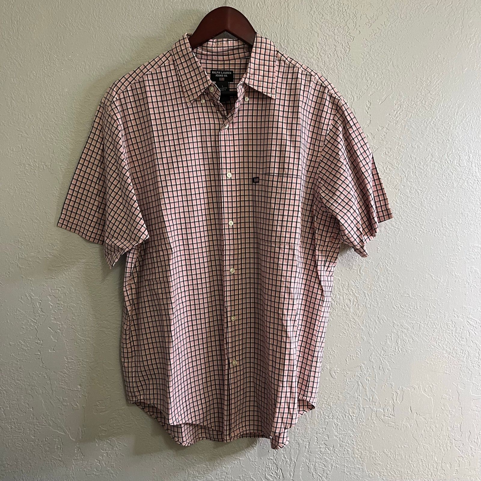 Polo Ralph Lauren Vintage Ralph Lauren Jeans Co. men's short-sleeve plaid L Size US L / EU 52-54 / 3 - 1 Thumbnail