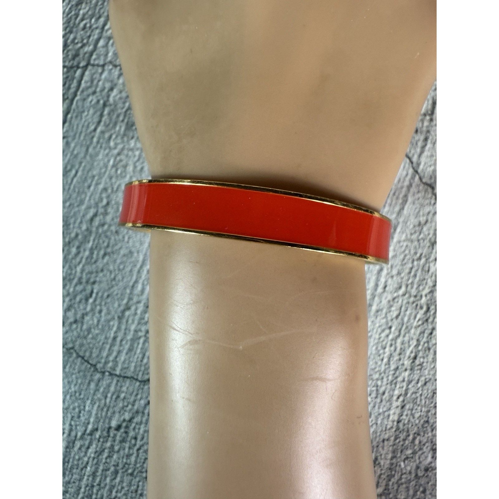 Kate Spade EUC Kate Spade Red Enamel Red Letter Day Gold Plated Bangle Size ONE SIZE - 1 Thumbnail