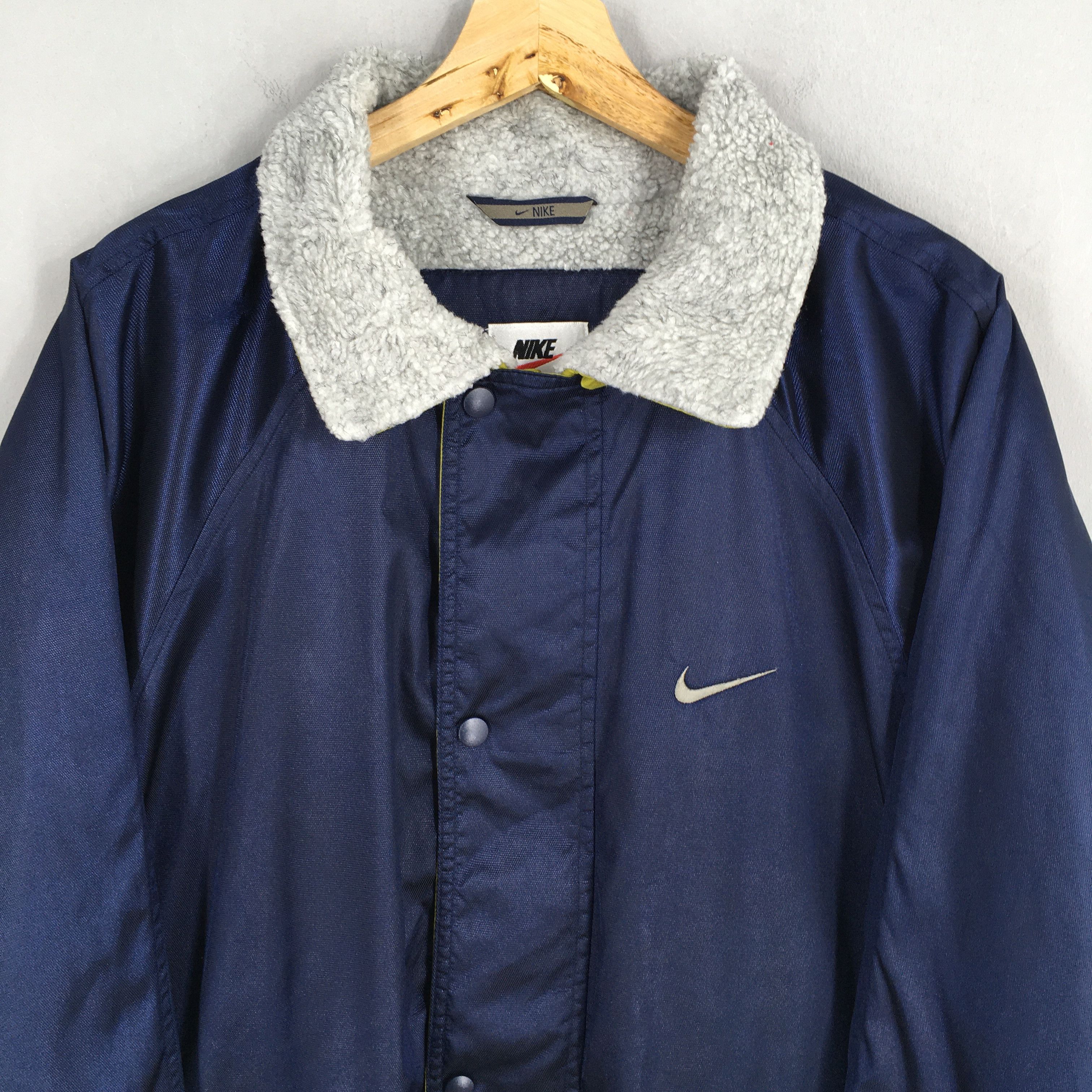 Nike Vintage 90's Nike Swoosh Blue Jacket Large Size US L / EU 52-54 / 3 - 2 Thumbnail