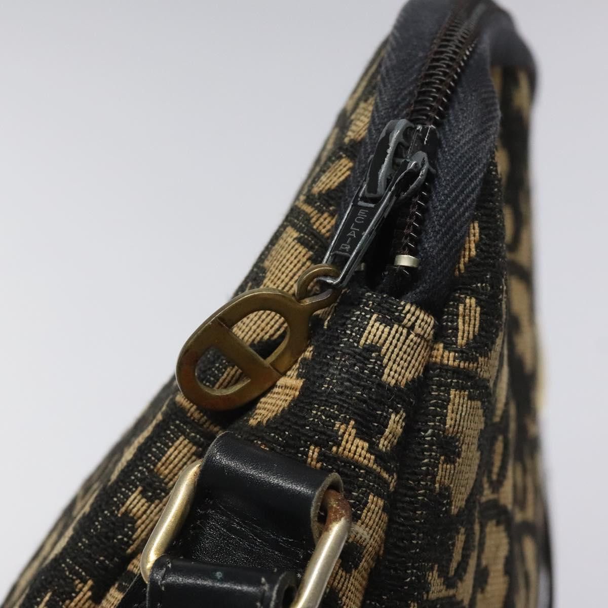 Dior DIOR Trotter Canvas Shoulder Bag Navy Gold Size ONE SIZE - 10 Thumbnail