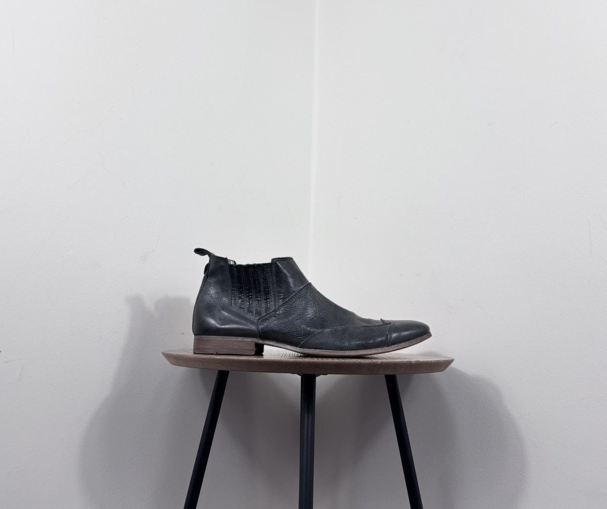 MoMA Moma Men’s Italian Black Leather Cap Toe Chelsea Boots Size US 9 / EU 42 - 2 Thumbnail