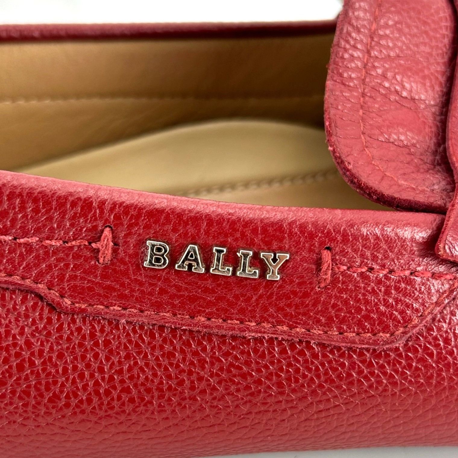 Bally Bally Switzerland Italy Red Leather Driving Loafers Men's 8E Size US 8 / EU 41 - 8 Thumbnail