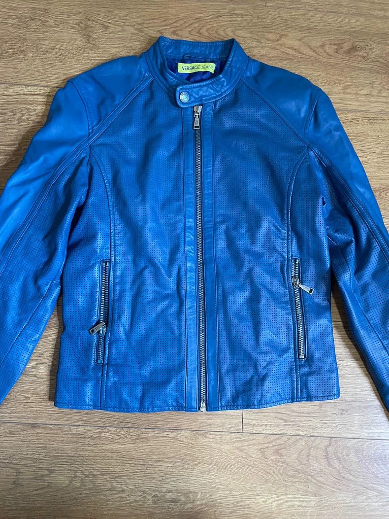 Versace VERSACE Perforated Lambskin Leather Jacket - dmc Size US M / EU 48-50 / 2 - 1 Thumbnail