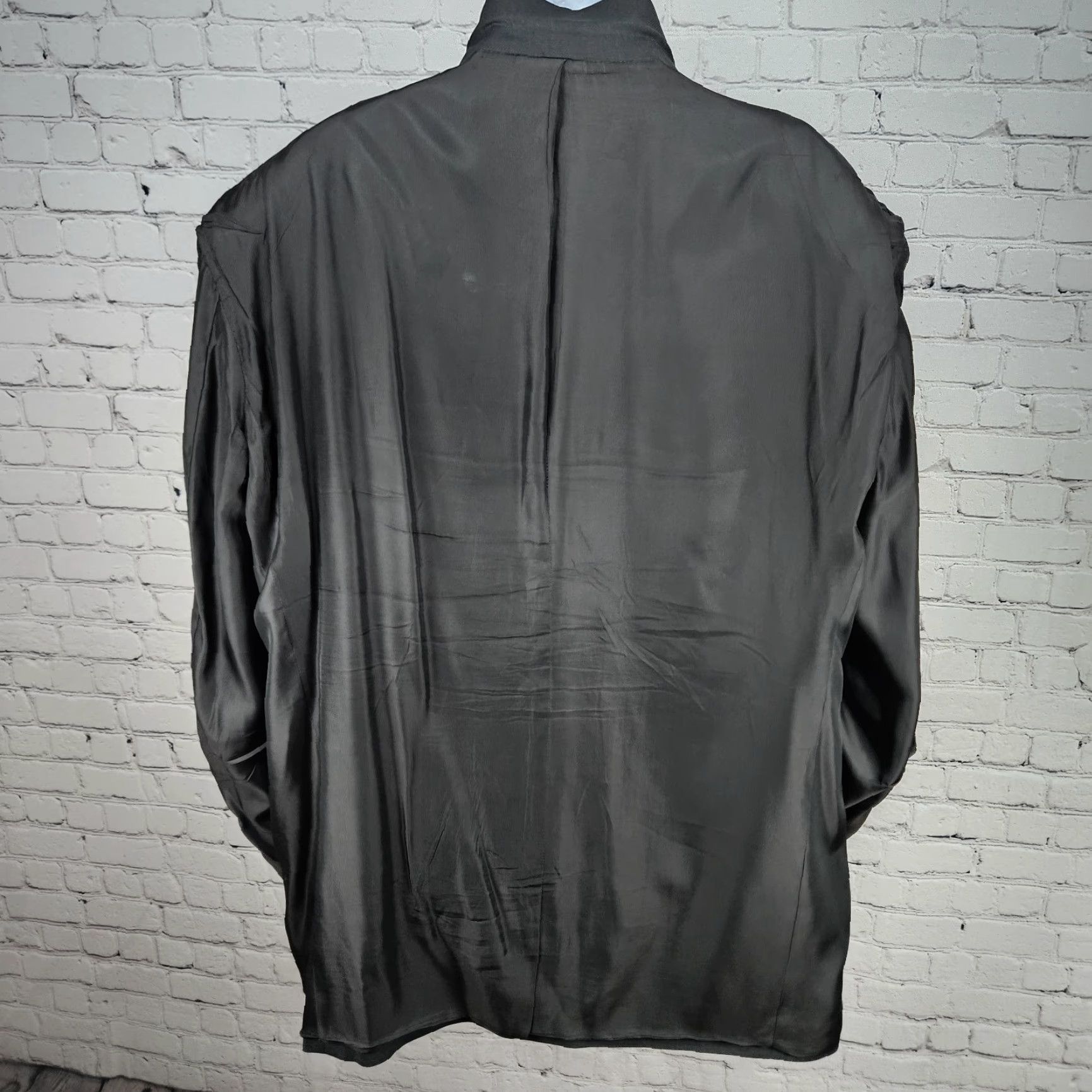 Pierre Cardin Pierre Cardin Blazer Sport Coat Notch Ventless 4 Button Wool Black 52XL Big & Tall Mens Jacket Size 52R - 6 Thumbnail