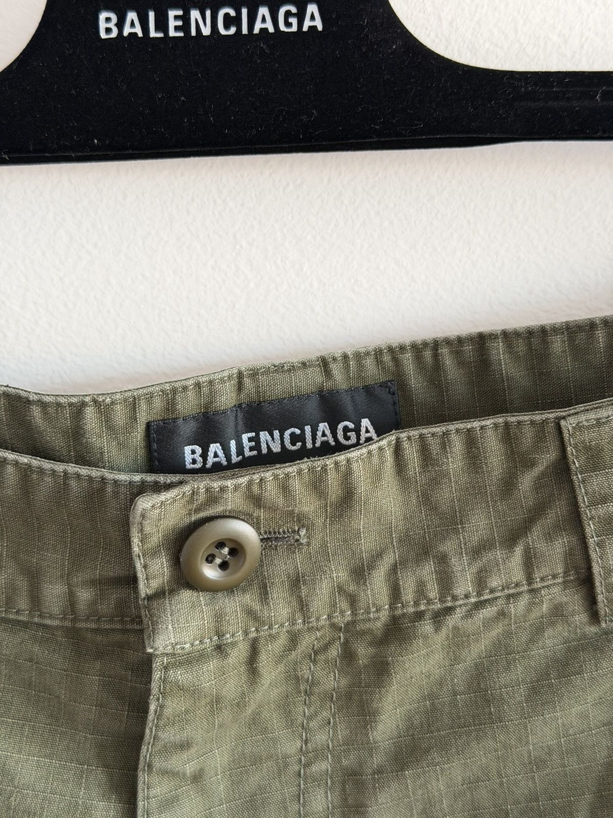 Balenciaga *DEMNA* BALENCIAGA RIPSTOP CARGO BAGGY PANTS Sz 48 green Size US 32 / EU 48 - 6 Thumbnail