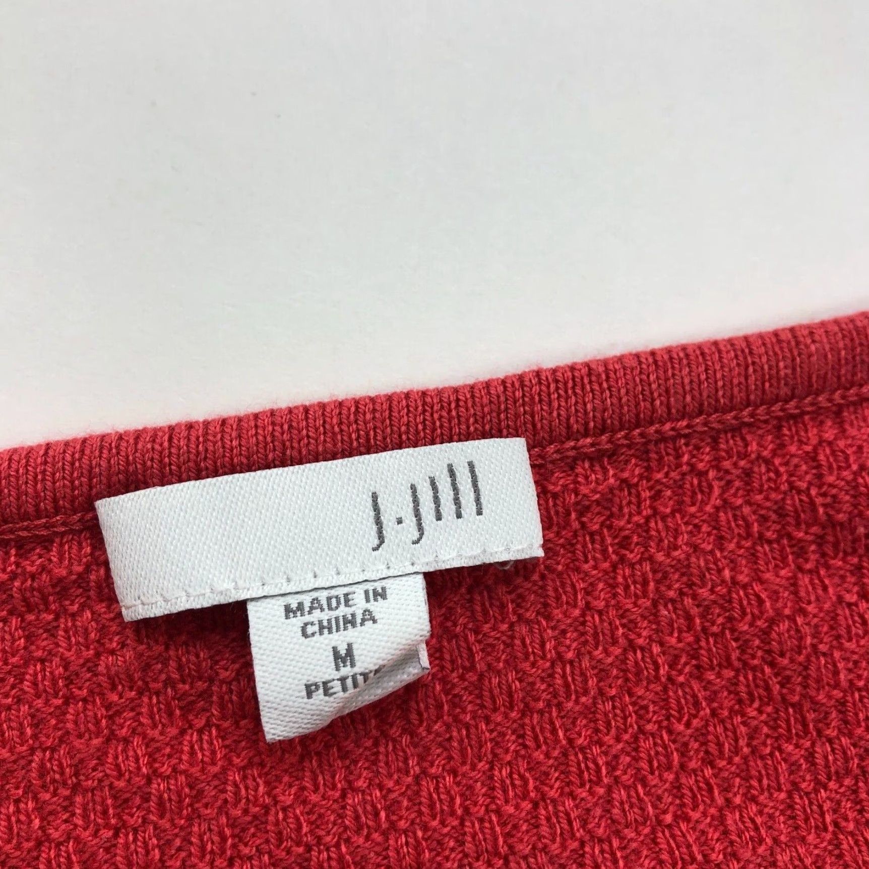 J. Jill J. Jill Medium Petite Knit Textured Pullover Sweater Orange Women’s Slim Fit Round Neck Knitwear Everyday Casual Pullover Size M / US 6-8 / IT 42-44 - 6 Thumbnail