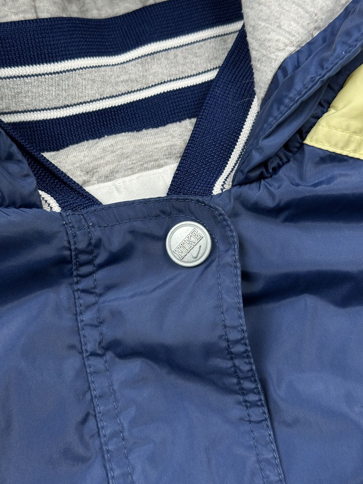 Nike Vintage Nike two-tone Hooded Jacket Blue Yellow 90s Varsity Size M / US 6-8 / IT 42-44 - 12 Thumbnail