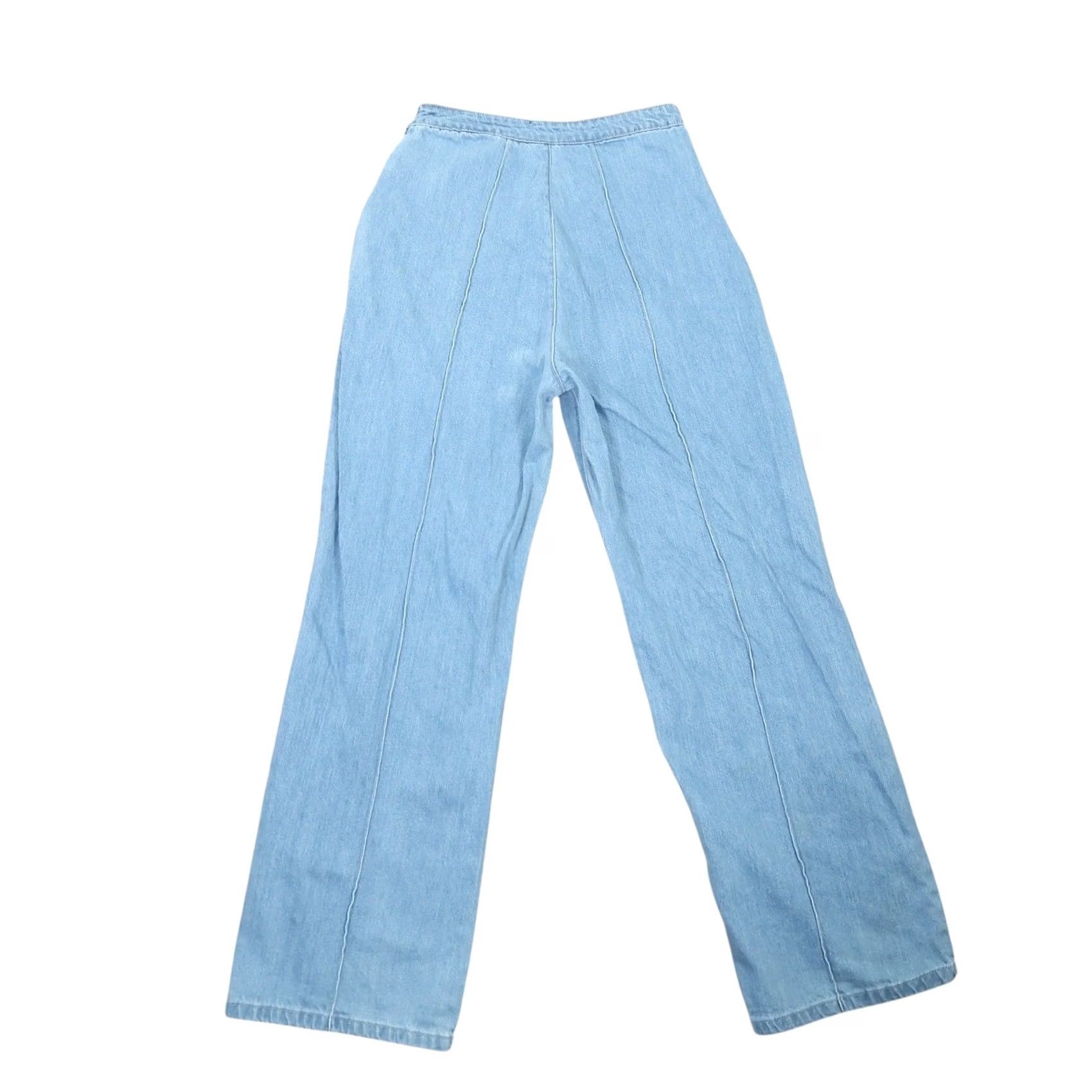 Vintage VINTAGE Jeans Side Zip Light Wash Blue Denim High Rise Straight Leg 28" Womens M Regular 31in Inseam Size 32" / US 10 / IT 46 - 3 Thumbnail