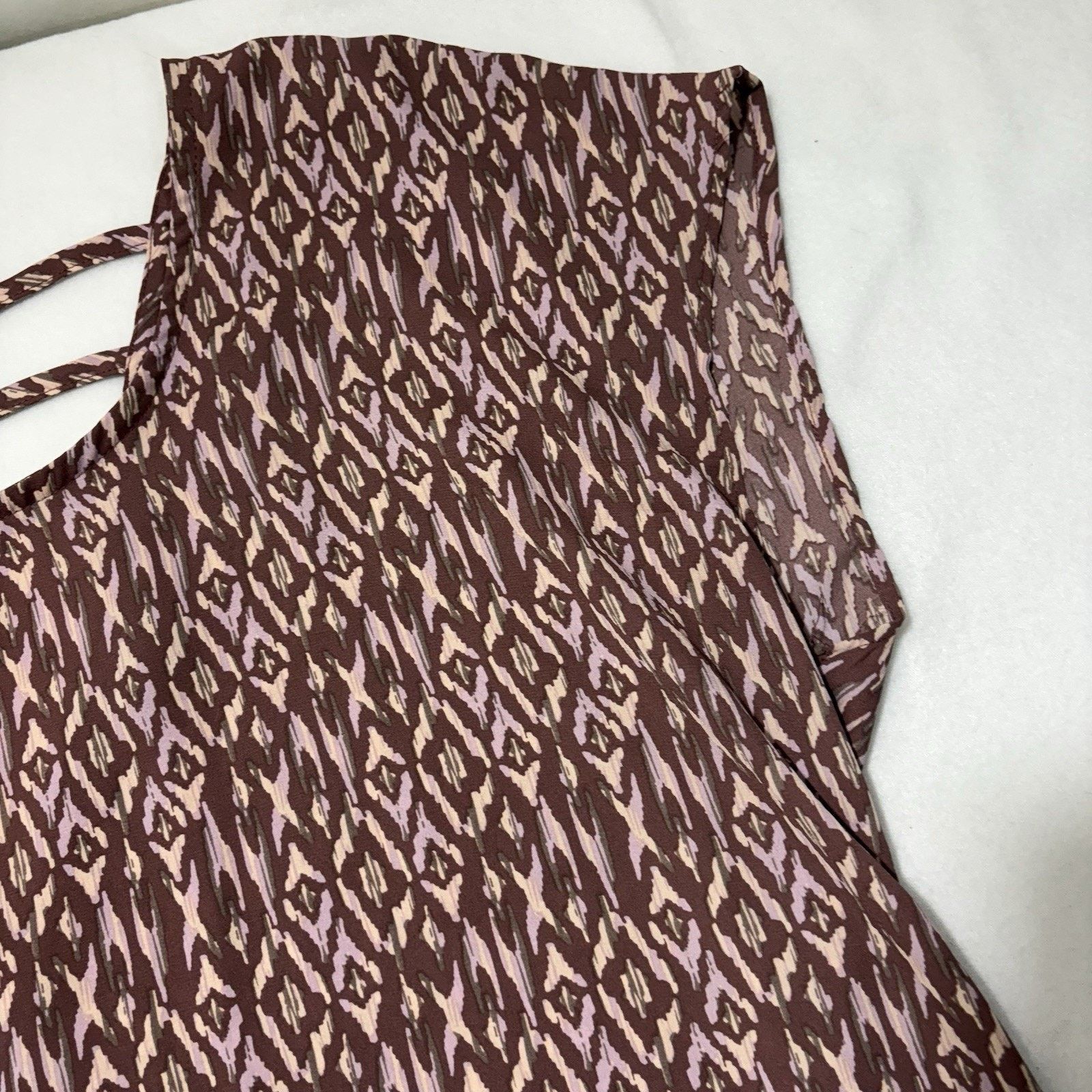 Other Torrid 0 Large Georgette Strappy Split Back Blouse Pink Top Size L / US 10 / IT 46 - 5 Thumbnail