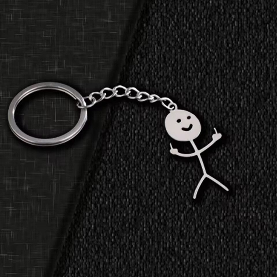 Other Funny Stickman Middle Finger Keychain Size ONE SIZE - 2 Thumbnail